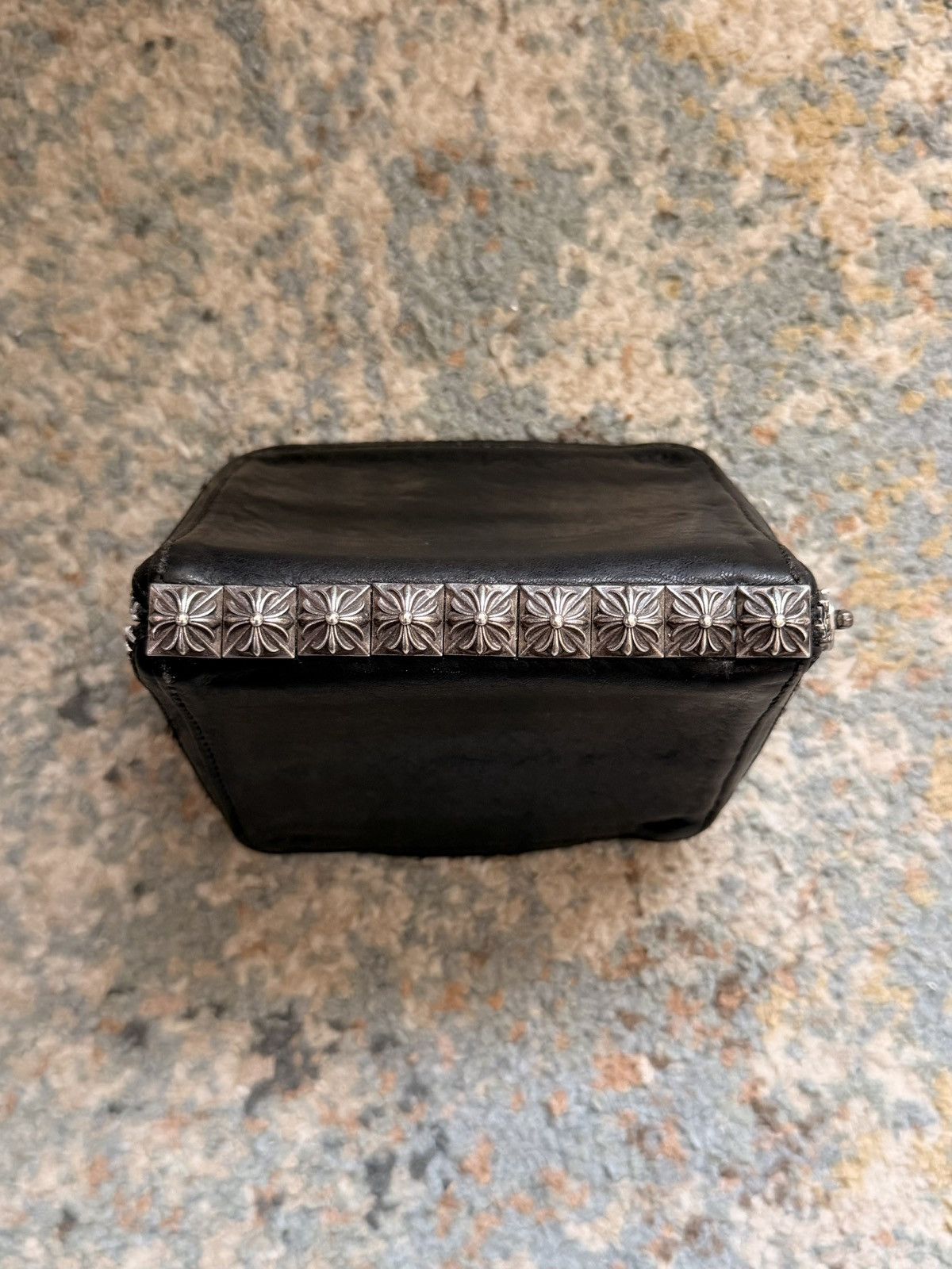Chrome Hearts Chrome Hearts Pyramid Plus Studded Black Leather Zip Wallet Size ONE SIZE - 14 Thumbnail