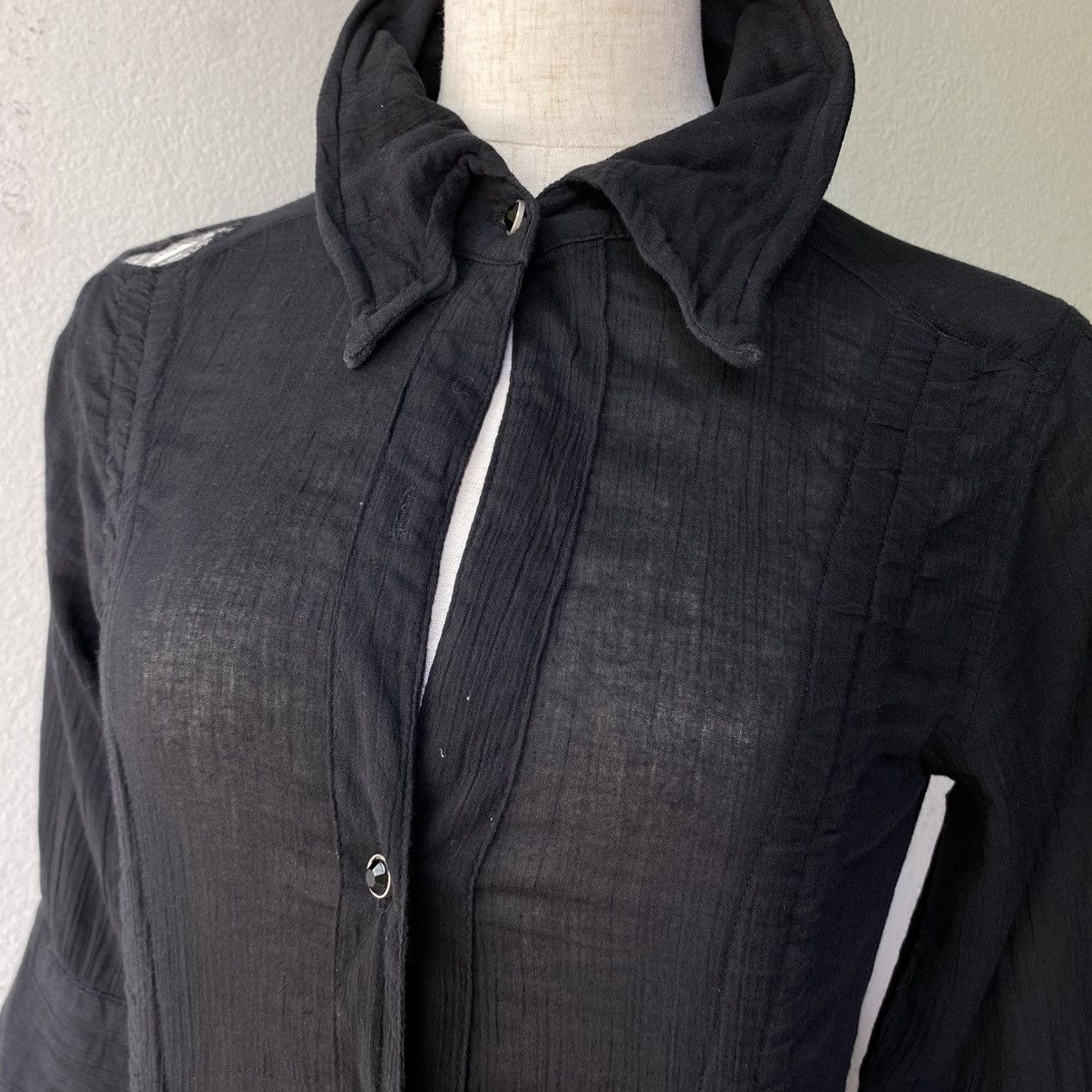 Designer × Japanese Brand GHOST of HARLEM Black Drawstring Bodycon Dress Size S / US 4 / IT 40 - 16 Thumbnail