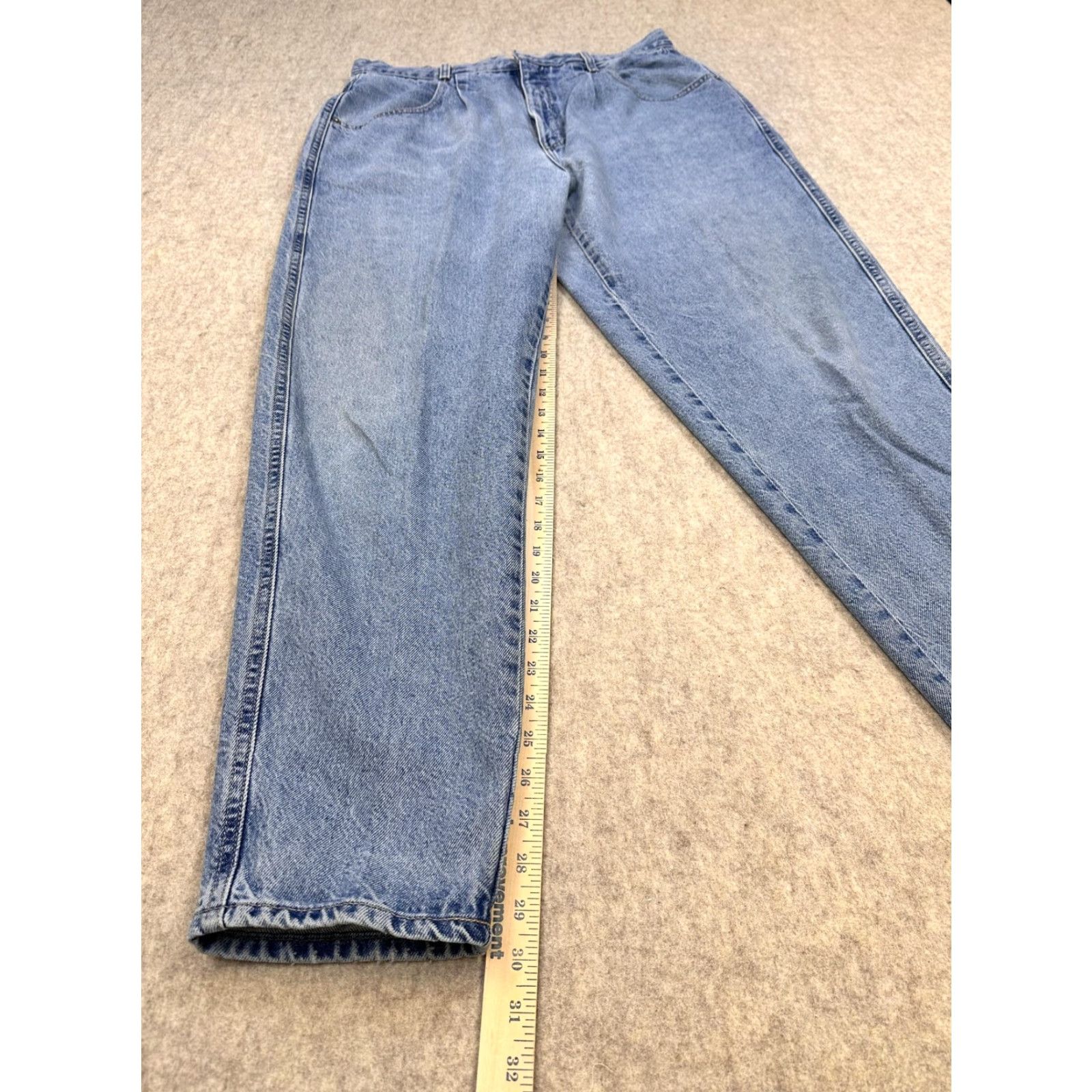Vintage Vintage Brittania Jeans Womens 16x30 Light Wash Denim High Rise Tapered 90s Size 38" / US 16 / IT 52 - 7 Thumbnail