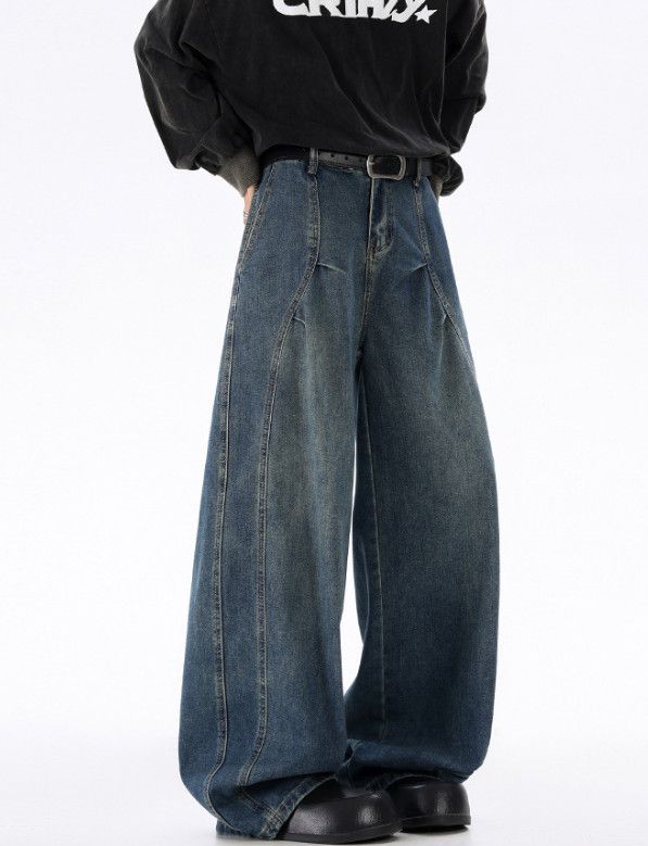 Japanese Brand American retro high street wide-leg distressed jeans Size US 32 / EU 48 - 4 Thumbnail