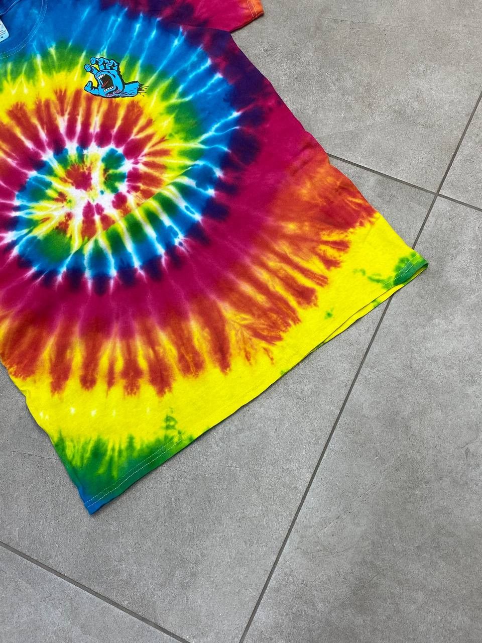 Santa Cruz Skateboards Vintage Santa Cruz Skateboards Hand Print Tie Dye T-Shirt Size US M / EU 48-50 / 2 - 6 Thumbnail