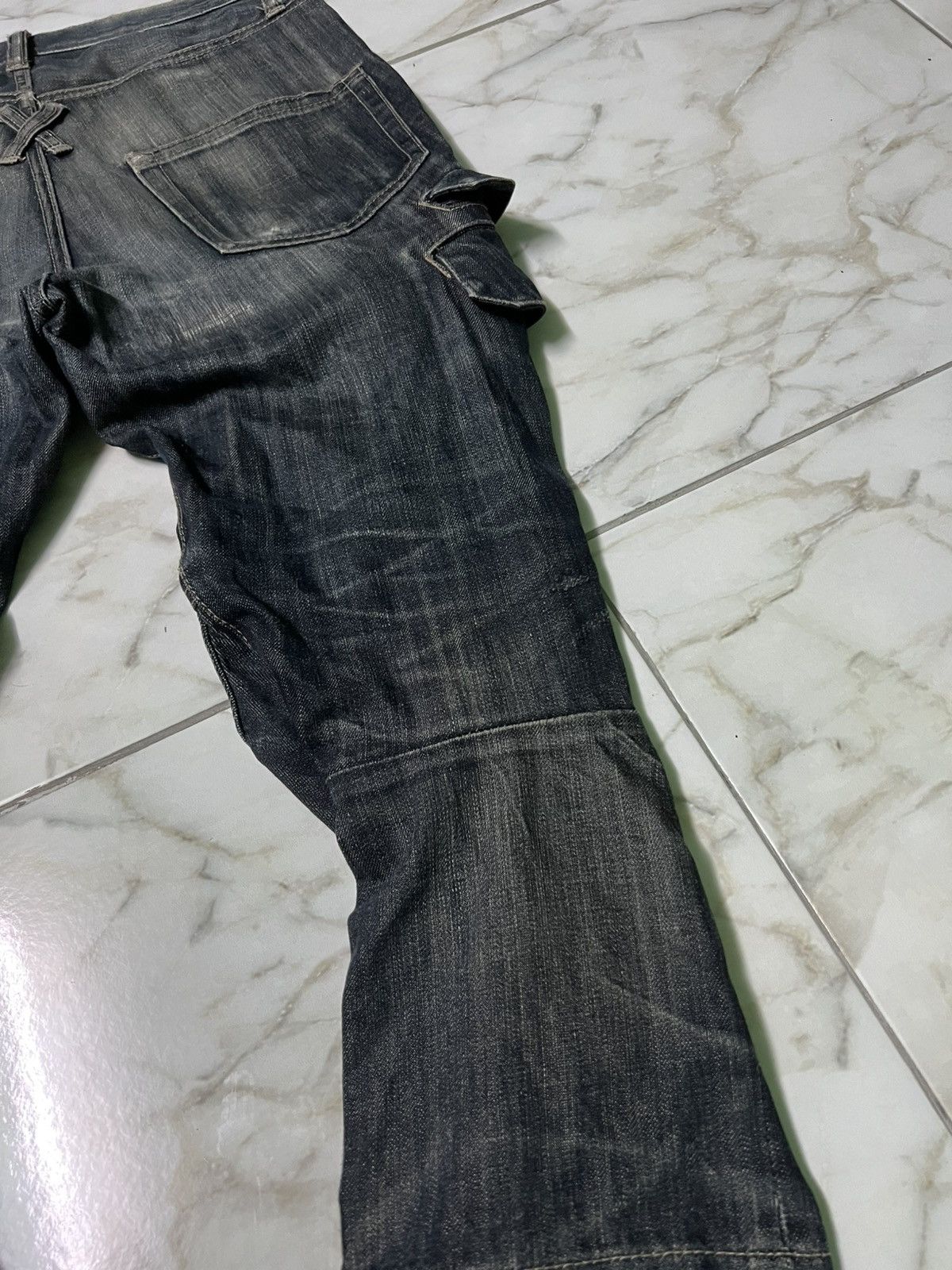 Japanese Brand × PPFM 💥DOUBLE WAIST💥PPFM MULTIPOCKET DISTRESS PUNK JEAN Size US 31 - 20 Thumbnail