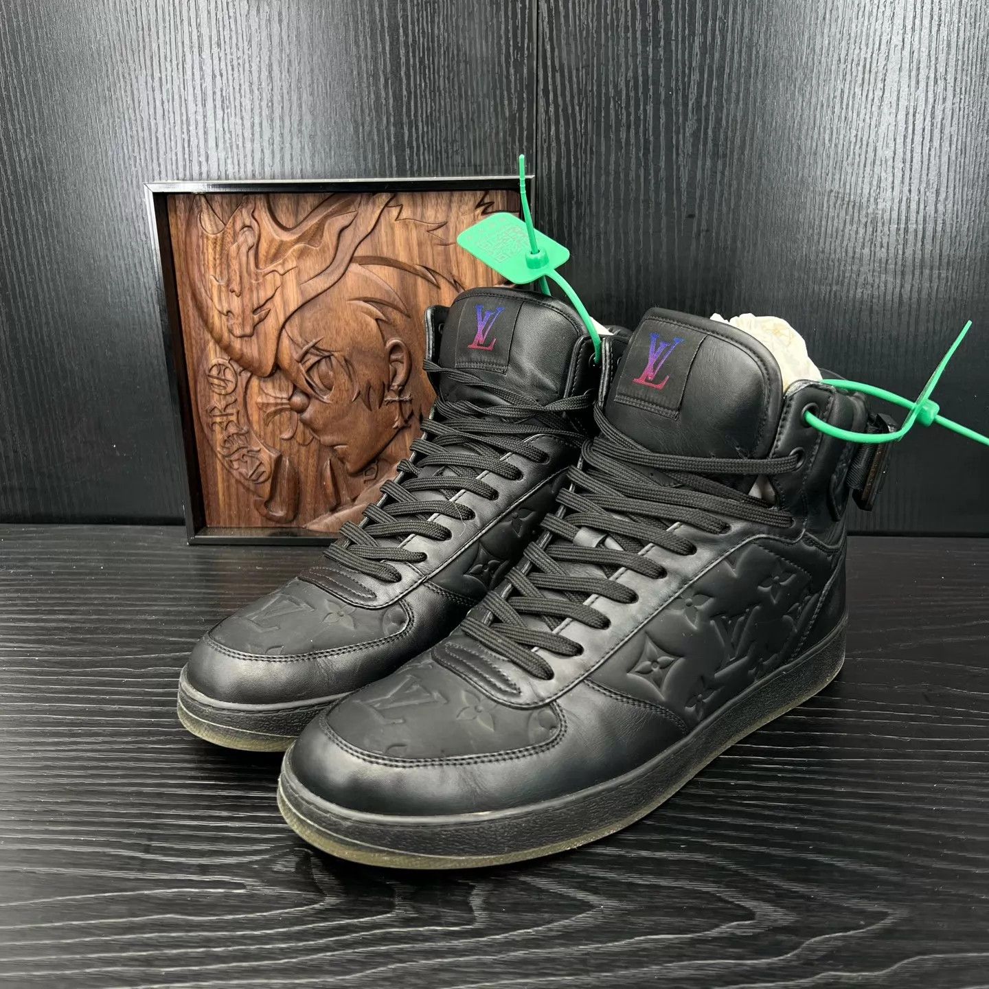 Louis Vuitton Louis Vuitton Rivoli Black Embossed 6.5/40.5 Size US 7.5 / EU 40-41 - 1 Thumbnail