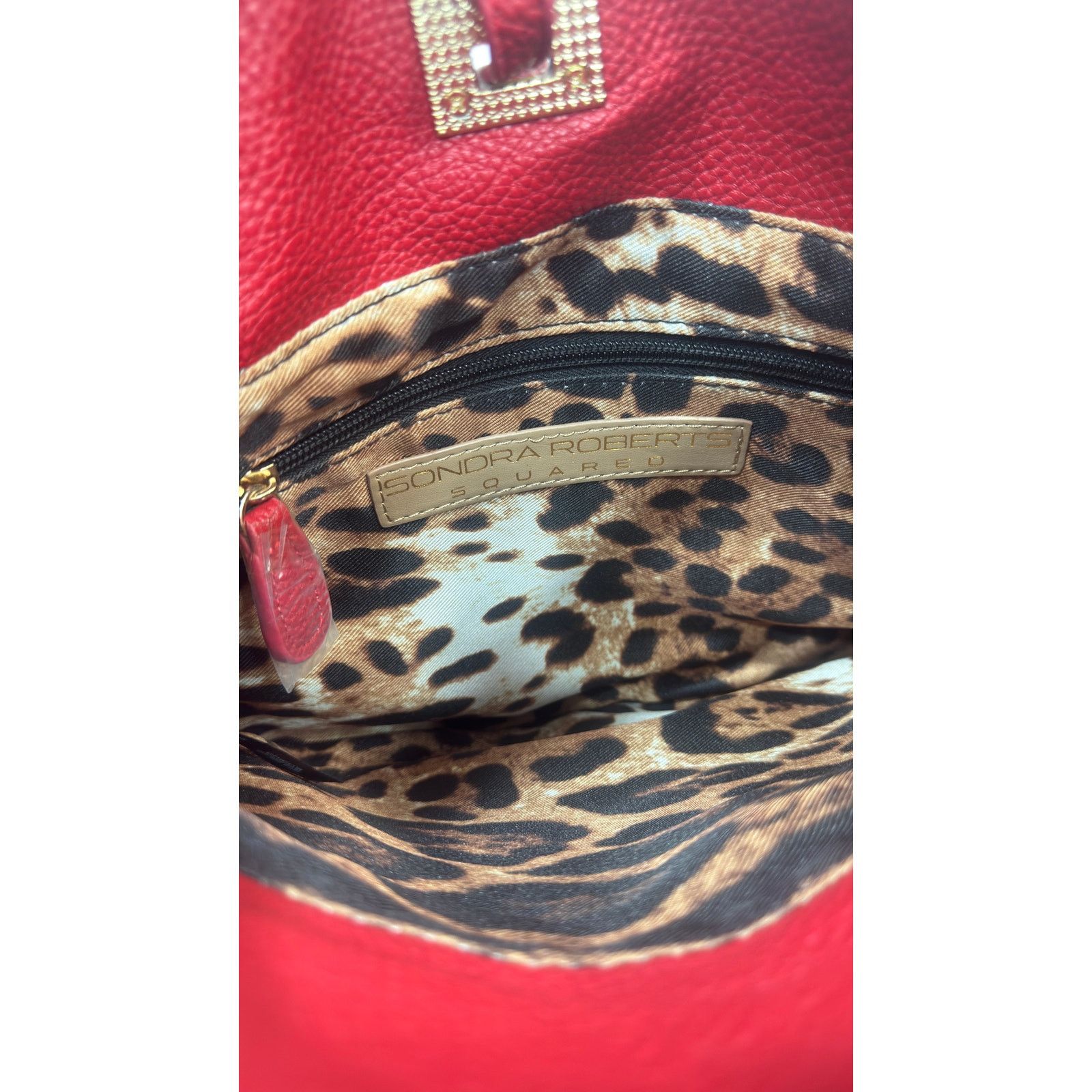 Other Sondra Roberts Squared Red Foldover Clutch Crossbody Size ONE SIZE - 4 Thumbnail