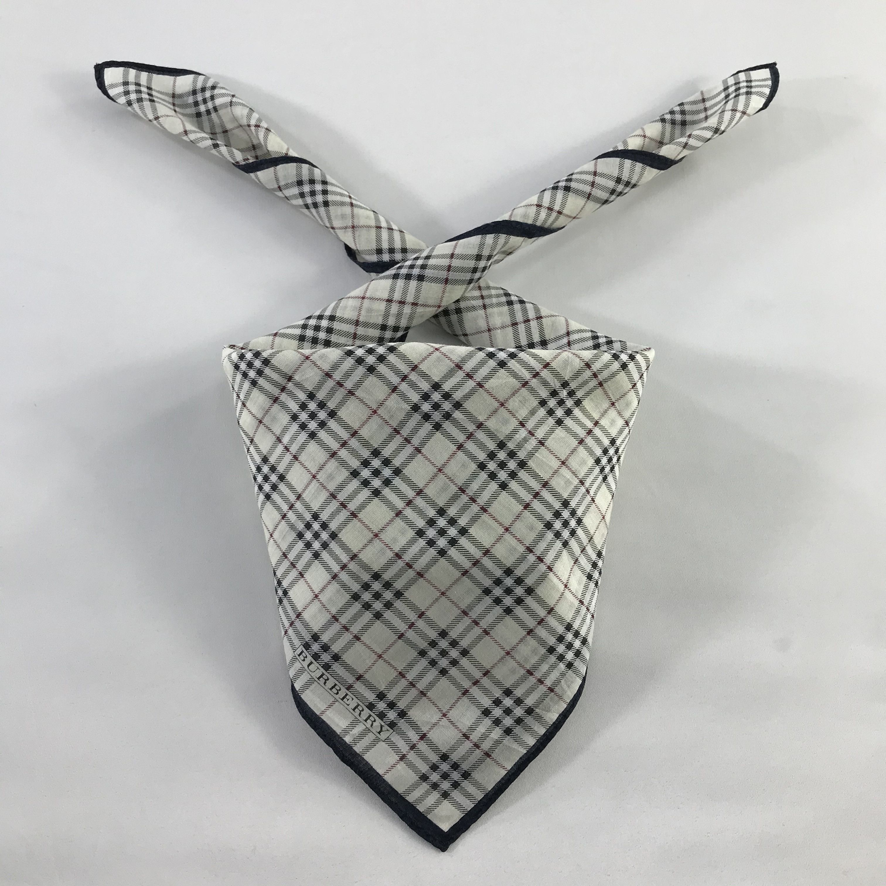 Burberry × Vintage Burberry Bandana / Handkerchief / Neckerchief - S573 Size ONE SIZE - 3 Thumbnail