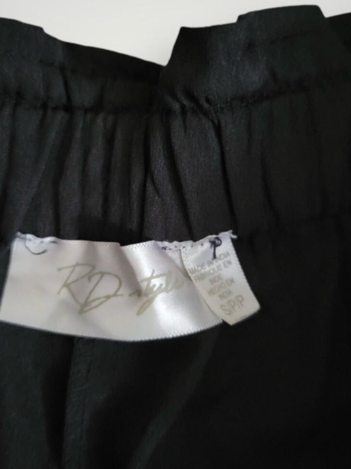 Unknown London Black Scalloped Hem Elastic Waist Shorts Size 32" / US 10 / IT 46 - 6 Thumbnail