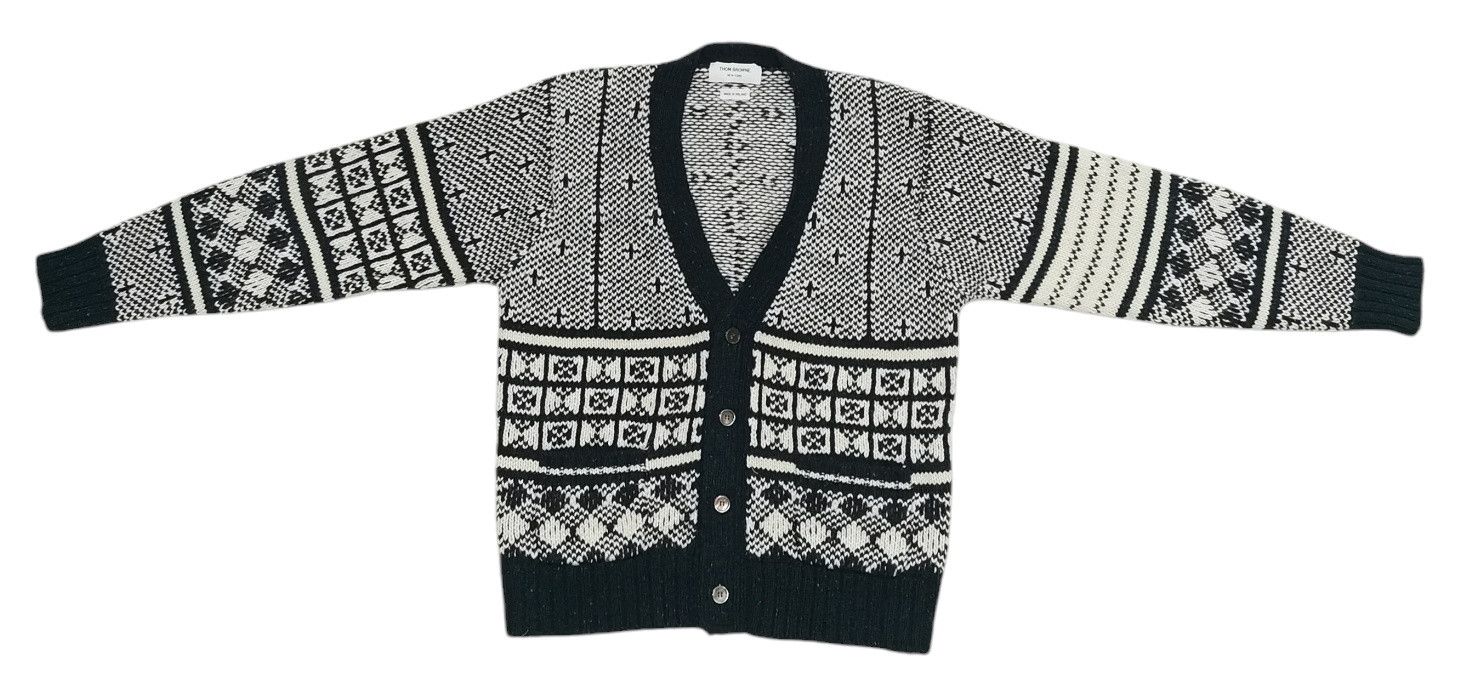 Thom Browne Thom Browne Mohair Blend 4 Bar Knit Cardigan Jacket Size US S / EU 44-46 / 1 - 3 Thumbnail