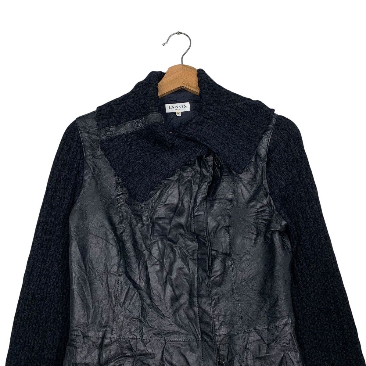 Japanese Brand Lanvin Leather Jacket Size S / US 4 / IT 40 - 2 Thumbnail