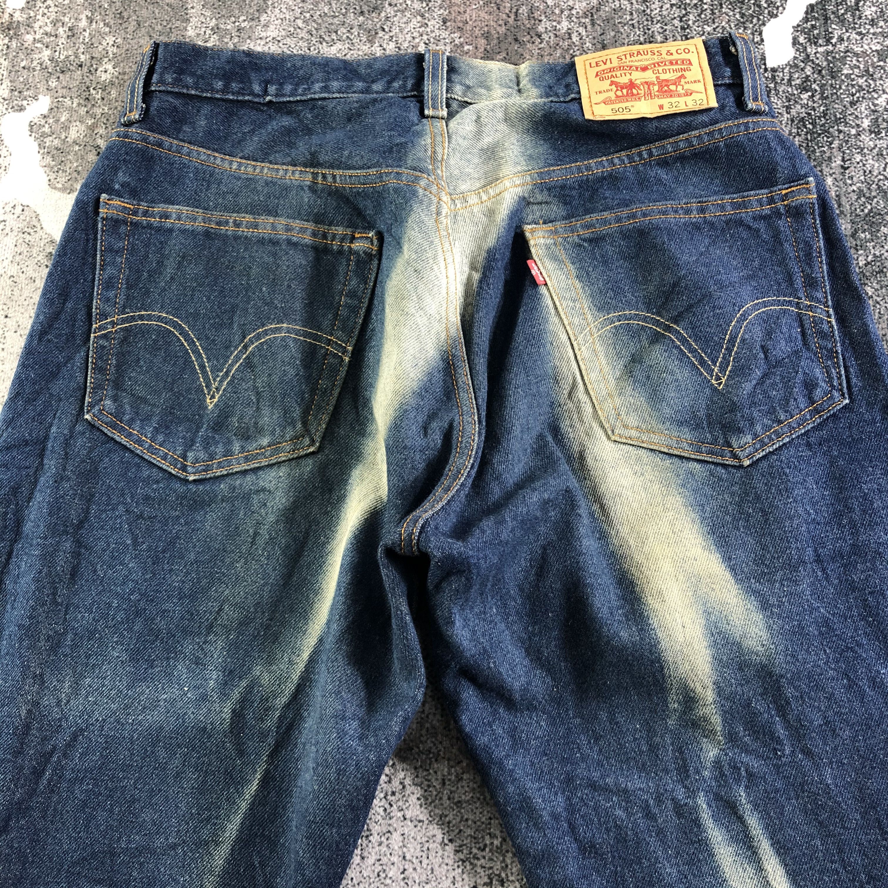 Levi's Vintage Levis 505 Jeans Regular Fit Denim KJ3035 Size US 32 / EU 48 - 4 Thumbnail