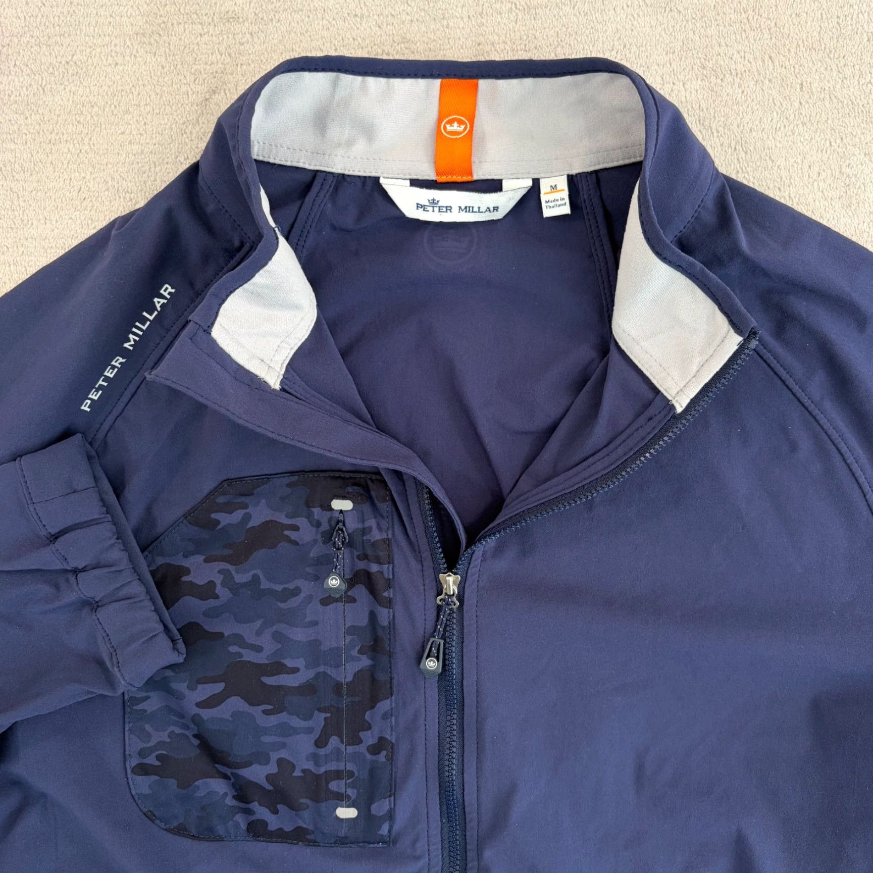 Peter Millar Peter Millar Flex Adapt Windcheater Shell Jacket Navy Men M Regular Zip Full Zip 4-Way Stretch Windbreaker Casual Workwear Golf Walking NWT Size US M / EU 48-50 / 2 - 4 Thumbnail