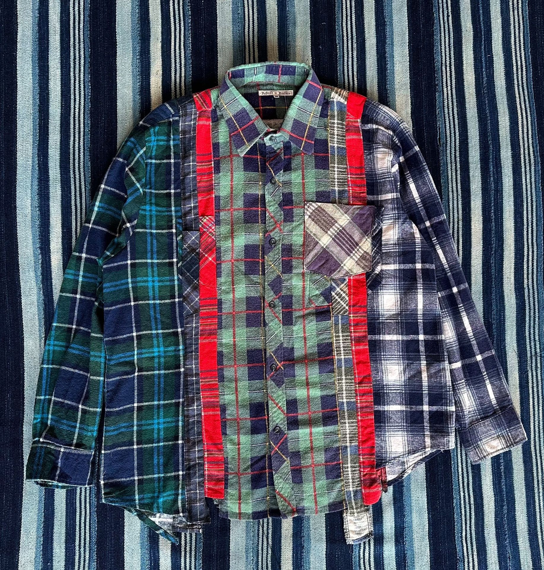 Rebuild By Needles Ribon Wide Flannel Shirt