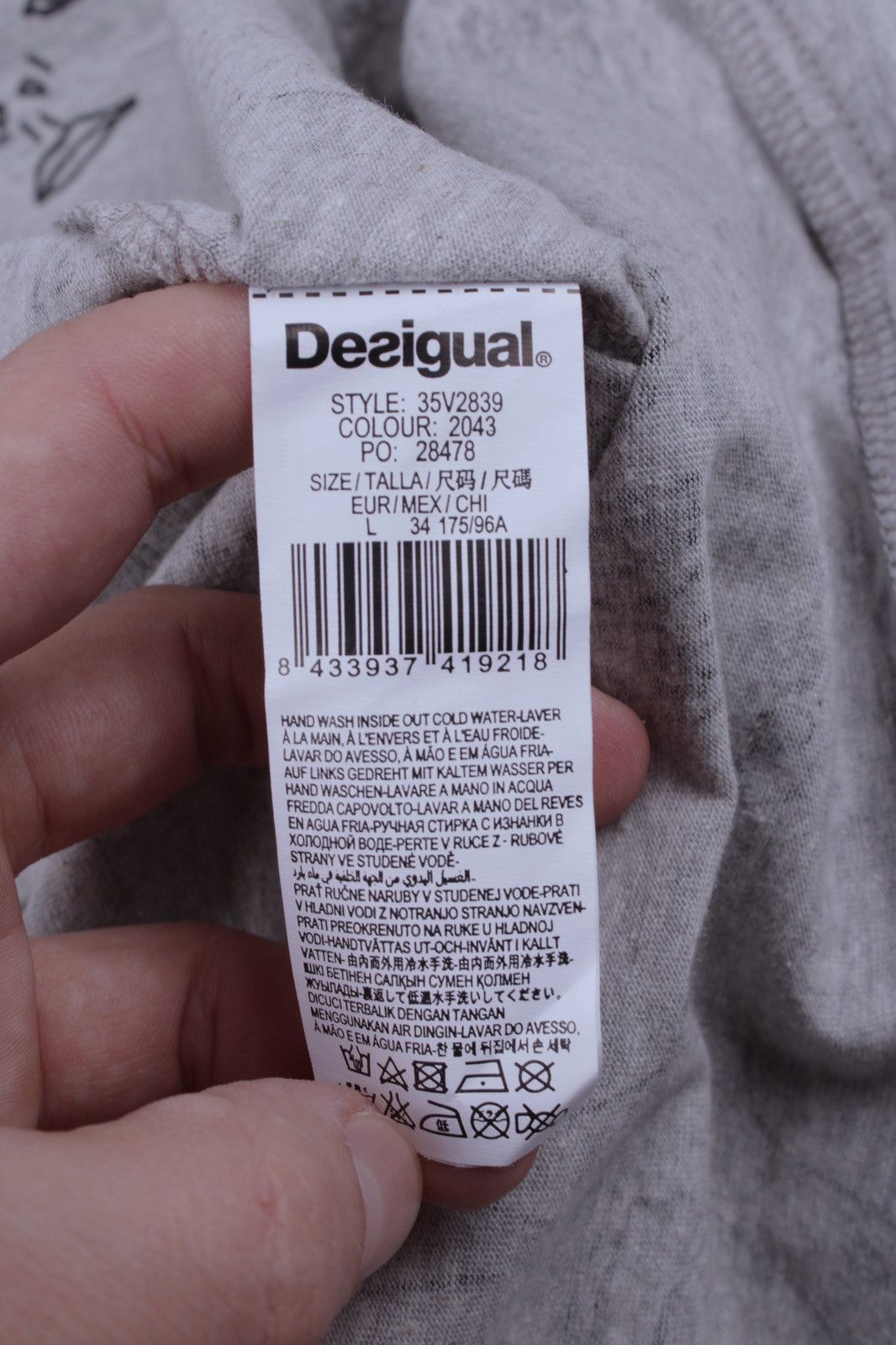 Designer × Desigual DESIGUAL Printed Big Dream A-Line Gray Cotton Blend Dress Size L / US 10 / IT 46 - 13 Thumbnail