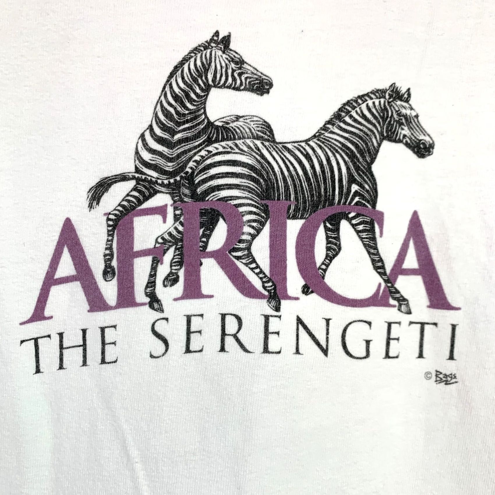 Hanes Vintage Hanes The Serengeti Zebras Tee Shirt L White Cotton T-Shirt Unisex Adults Large Short Sleeve Crew Neck Nature Zebra 90s? Size US L / EU 52-54 / 3 - 3 Thumbnail
