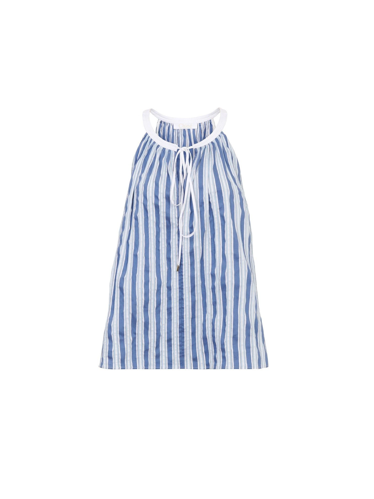 Chloe o1loc1c10425 Halter Neck Top for Women in Blue/White Size M / US 6-8 / IT 42-44 - 1 Thumbnail