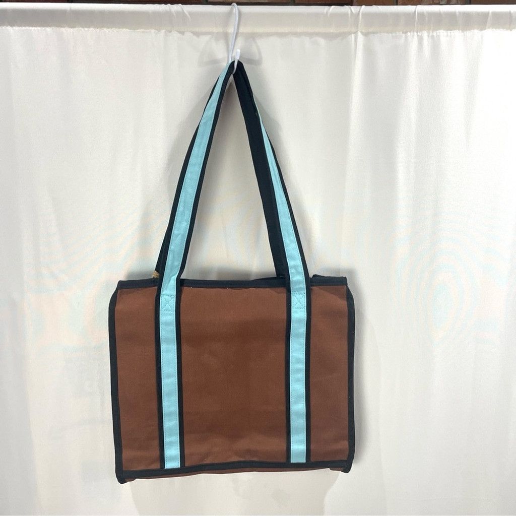 Other NEW Hatley Environmental Tote Bag -Brown/Blue Cotton Canvas Size ONE SIZE - 3 Thumbnail