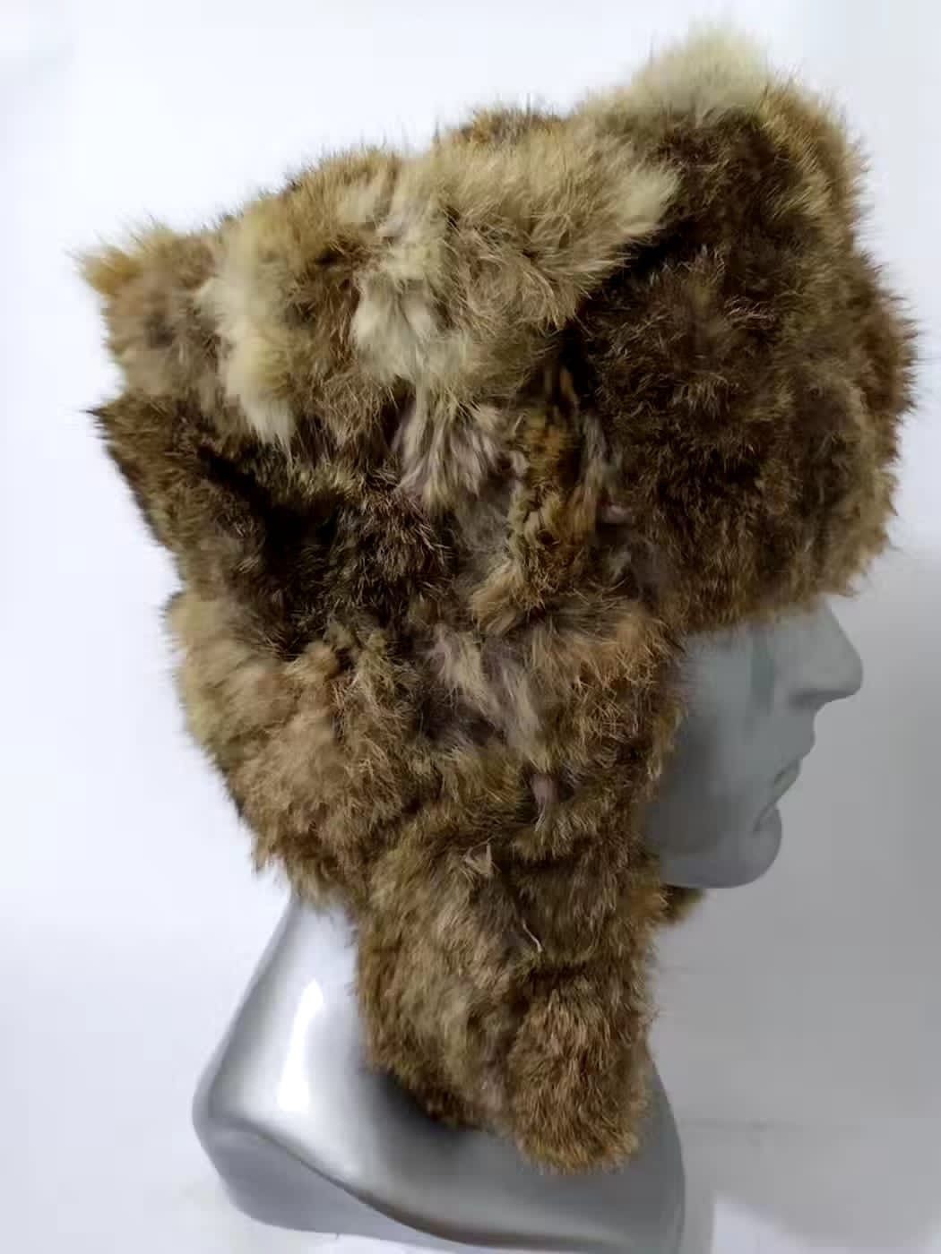Other Luxury Vintage Soviet Army Design Real Fur Trapper Hat Size ONE SIZE - 1 Thumbnail