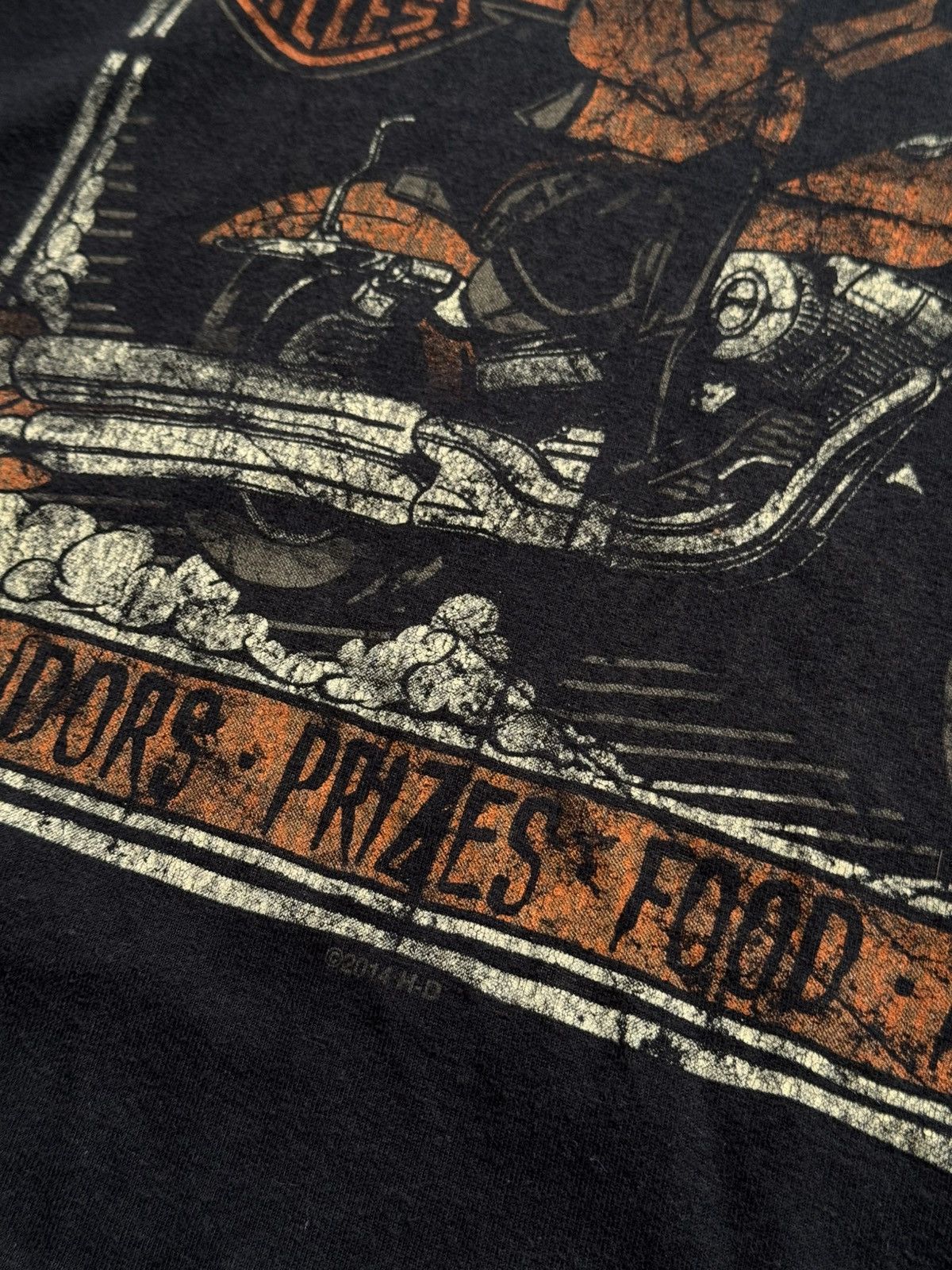 Harley Davidson × Vintage Harley Davidson 2014 tee MOTO big logo Swansea Size US XL / EU 56 / 4 - 4 Thumbnail