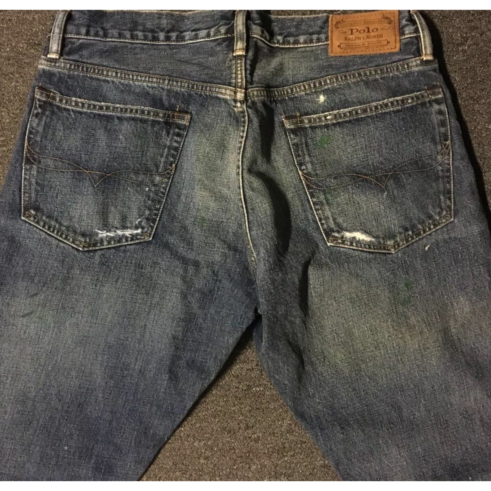 Polo Ralph Lauren Polo Ralph Lauren Varick Slim Jeans 34/31 Blue Vtg 90s Sport Man Clothing Polo Ralph Lauren Varick Slim Distressed Paint Jeans 34/31 90s Mens Jeans Size US S / EU 44-46 / 1 - 5 Thumbnail