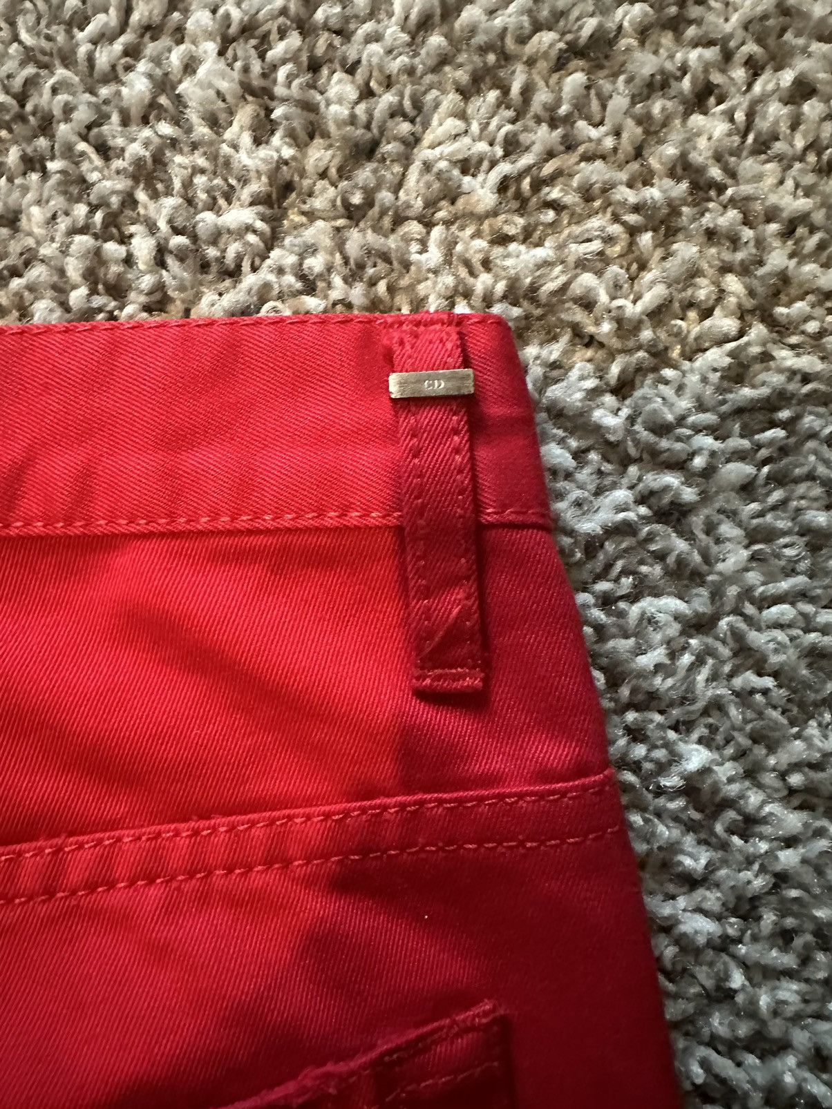 Dior × Hedi Slimane Dior Homme SS05 Red denim Size US 27 - 5 Thumbnail