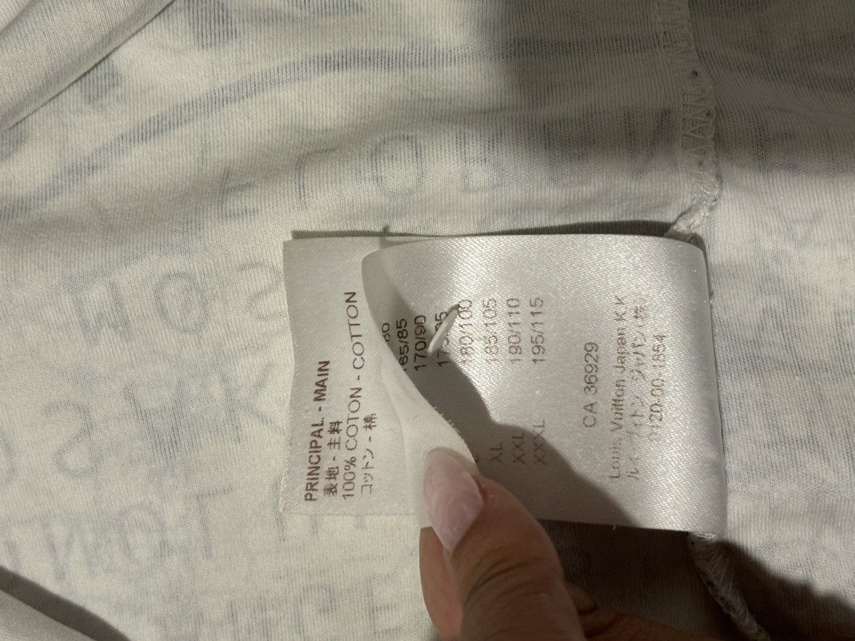 Louis Vuitton Louis Vuitton White Cracked Print Jersey T-Shirt Size US L / EU 52-54 / 3 - 9 Thumbnail