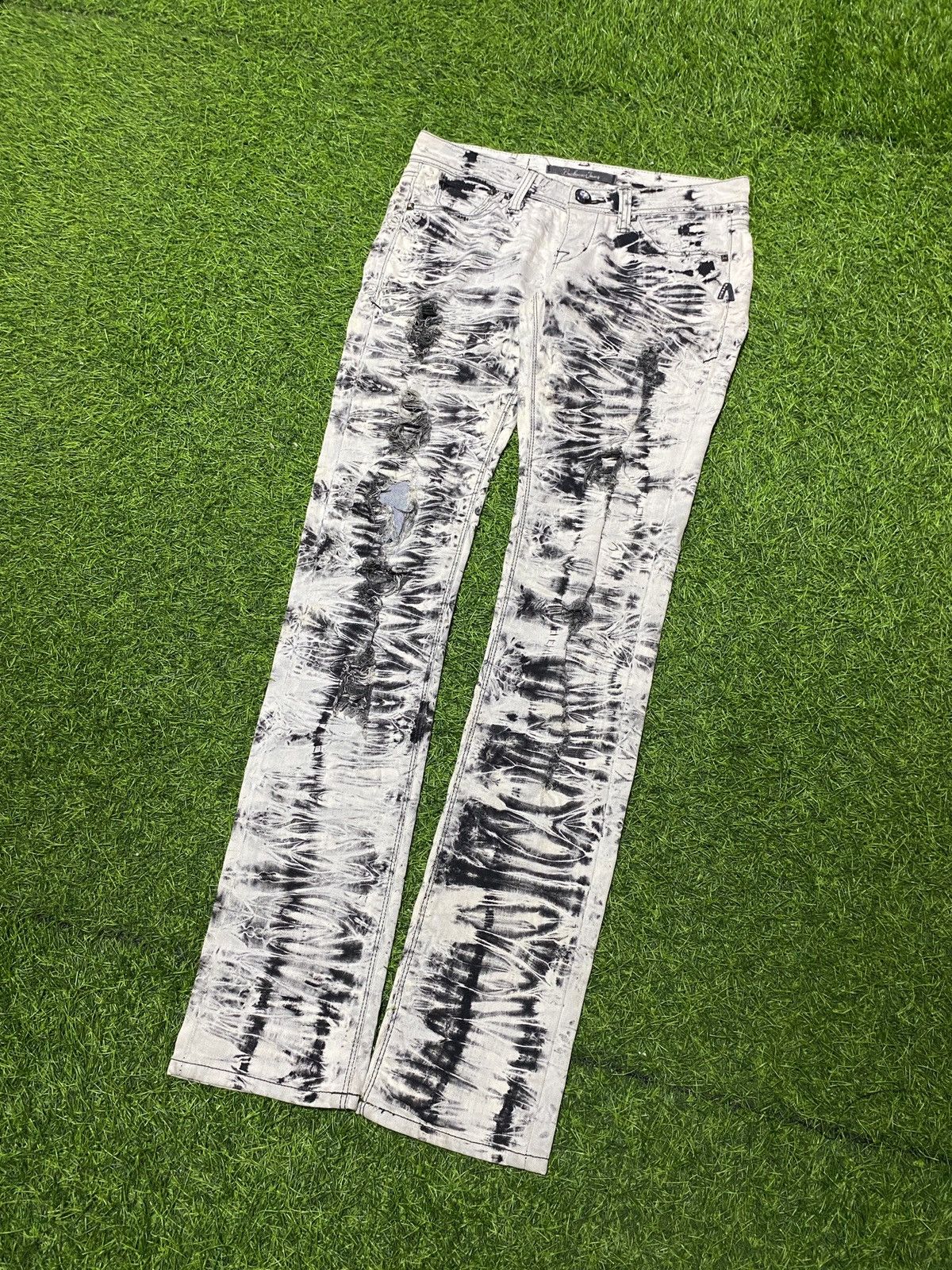 Japanese Brand Acid wash Buckaroo jeans distressed Size US 29 - 4 Thumbnail