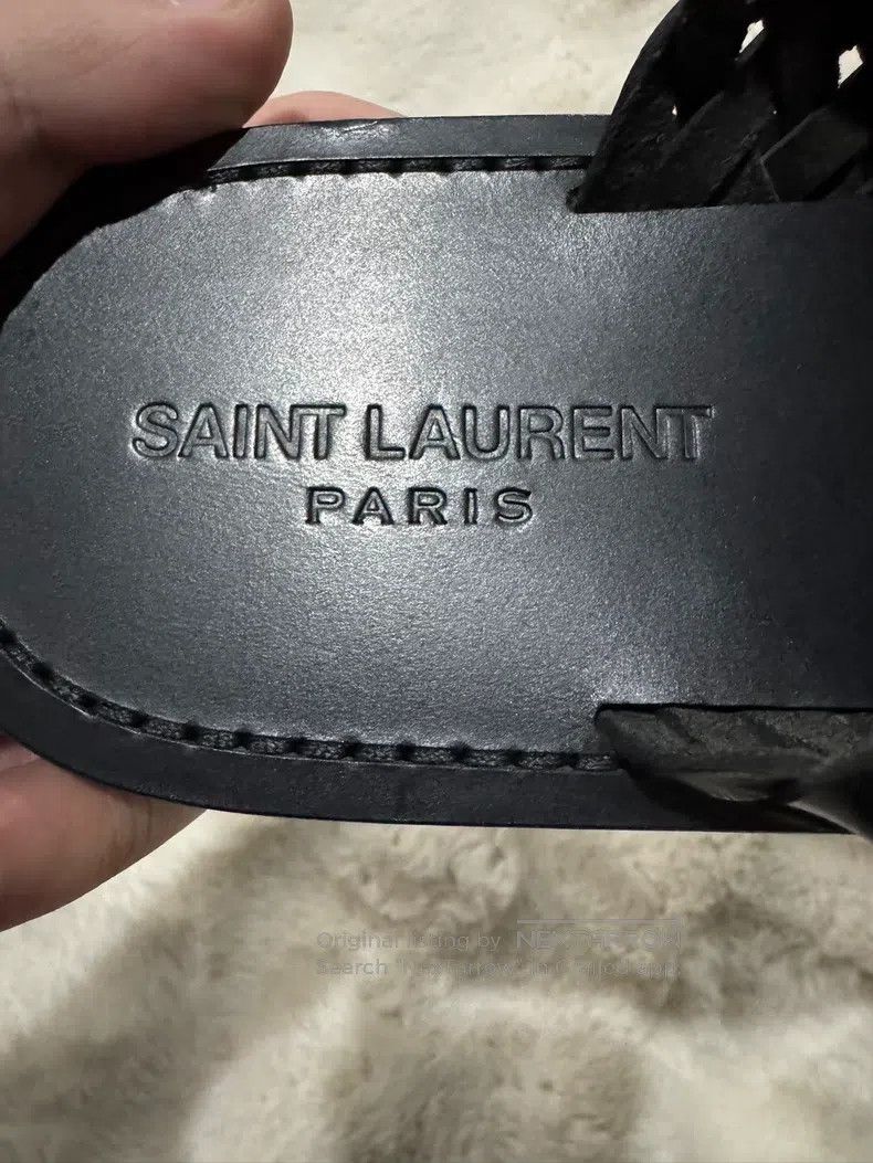 Saint Laurent Paris Saint Laurent Paris Woven Slippers Size US 7 / EU 40 - 8 Thumbnail