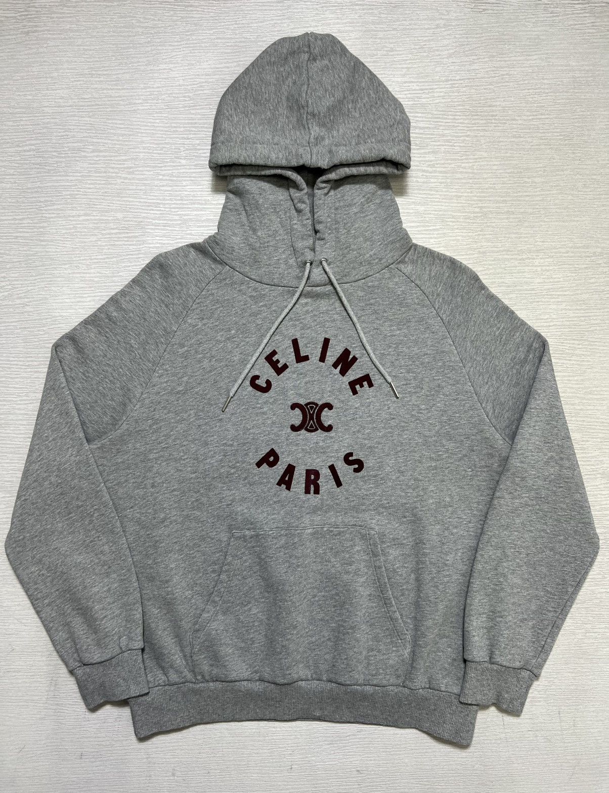 Celine Celine - Grey Triomphe Hoodie Size L / US 10 / IT 46 - 2 Thumbnail