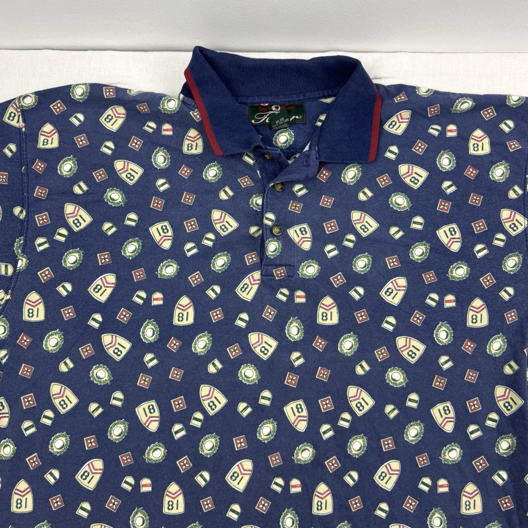 Vintage VINTAGE Duck Head Polo Shirt Adult XL Blue 90s Golf All Over Print Men Mens XL Polo Size US XL / EU 56 / 4 - 3 Thumbnail