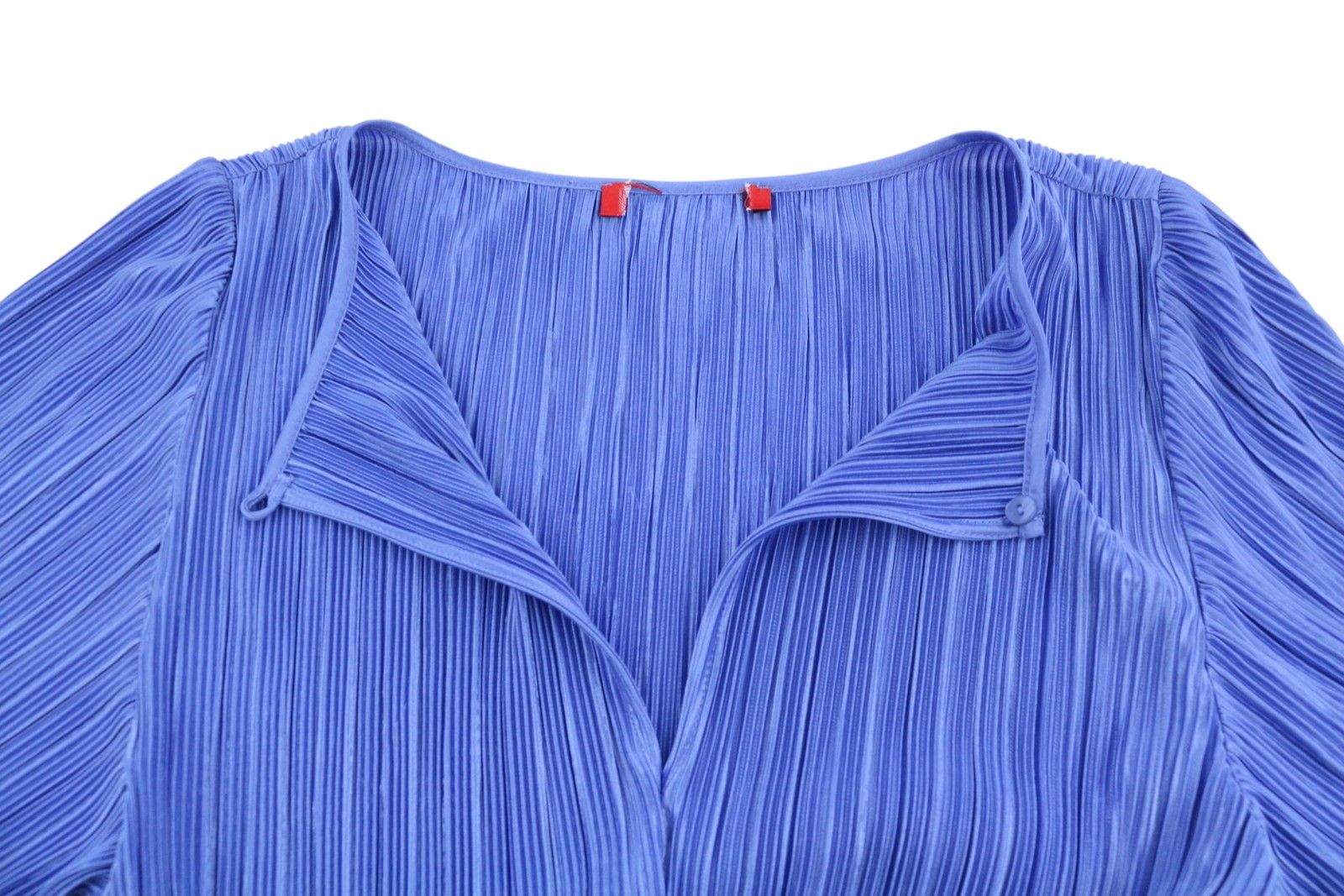MAX&Co. XS Blue Textured Belted Short Sleeve Mini Dress 88915 Size XS / US 0-2 / IT 36-38 - 5 Thumbnail