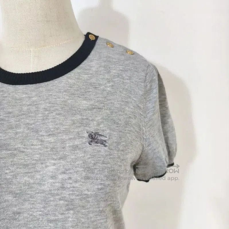 Burberry Burberry Gray Cotton Short Sleeve T-Shirt. Size M / US 6-8 / IT 42-44 - 2 Thumbnail