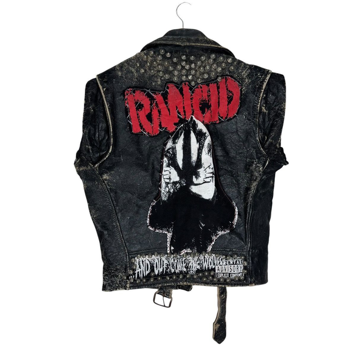 Genuine Leather ☀️40s DOUBLE COLLAR LEATHER CUSTOM RANCID PUNK JACKET Size US M / EU 48-50 / 2 - 2 Thumbnail