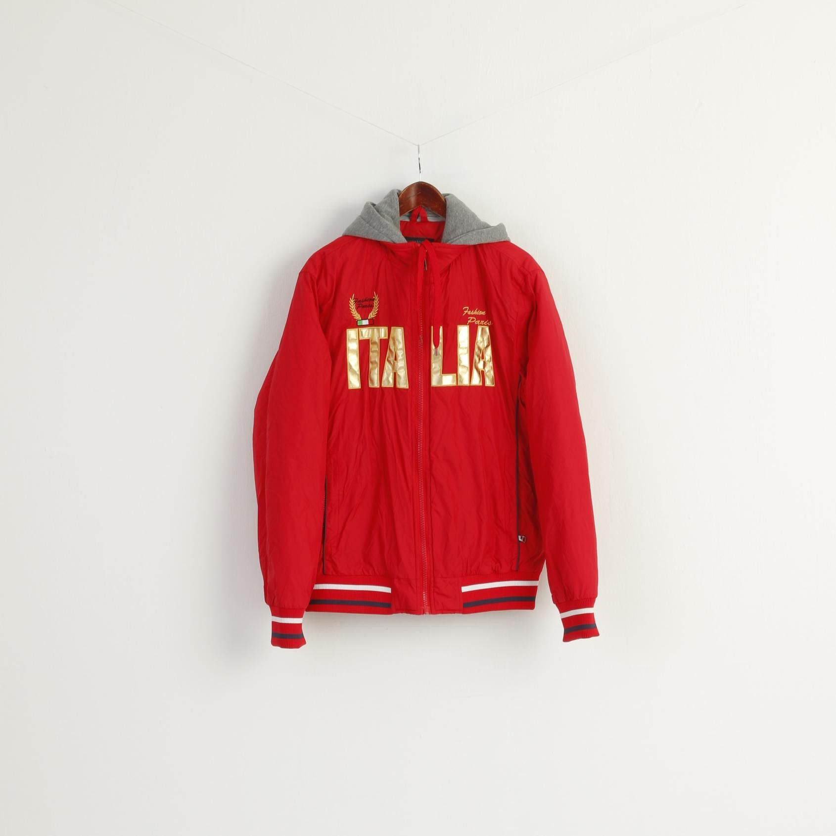 Vintage Q&A Women XXL Jacket Red Nylon Italia Unisex 9552 Size XXL / US 16-18 / IT 52-54 - 1 Thumbnail
