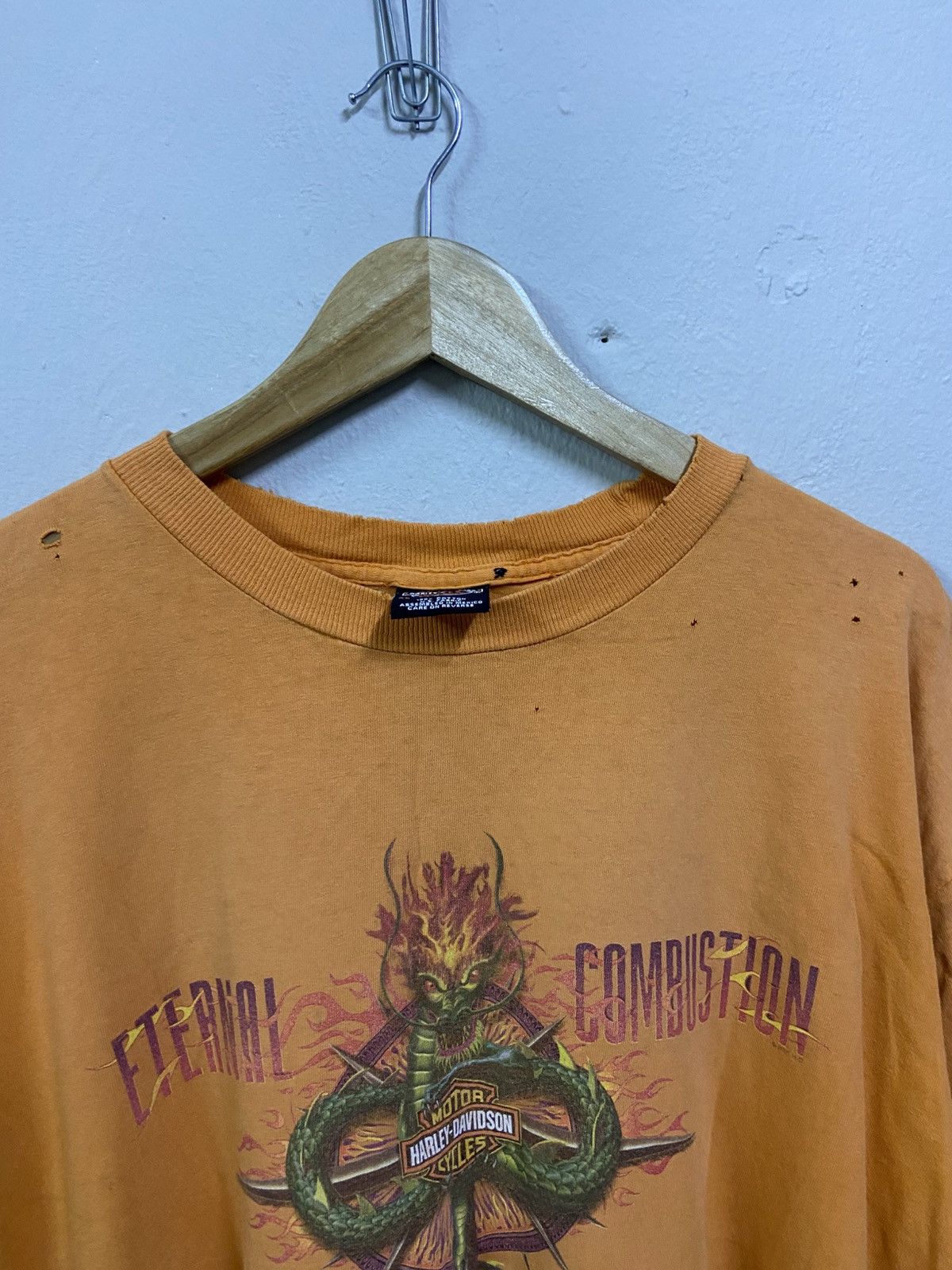 Harley Davidson × Vintage Distressed Harley Davidson Eternal Combustion Tee Size US XL / EU 56 / 4 - 7 Thumbnail