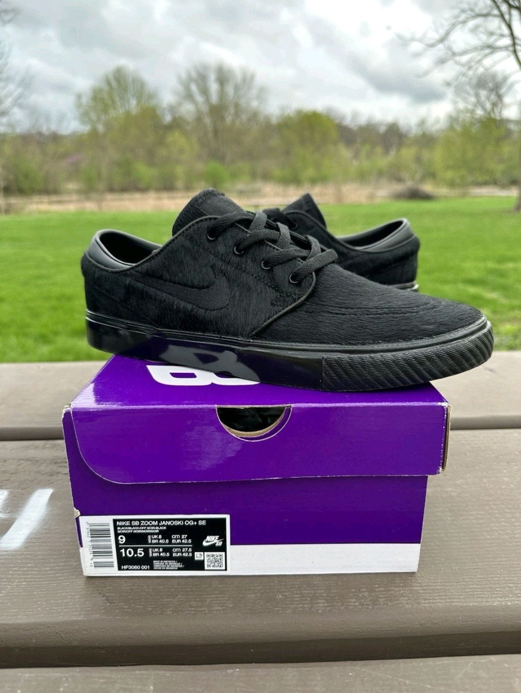 Nike Nike Zoom Stefan Janoski OG+SE SB Black Pony Hair Size 9 Men Size US 9 / EU 42 - 1 Thumbnail
