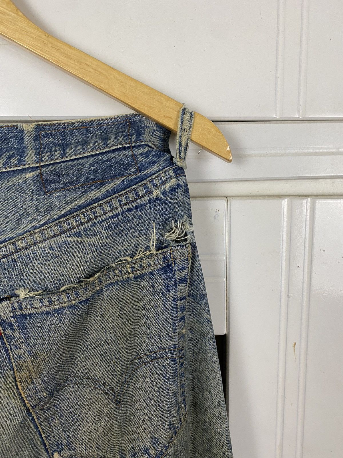 Levi's × Vintage VTG Levis 70s 505 Red Tab Jeans Distressed Size US 31 - 5 Thumbnail