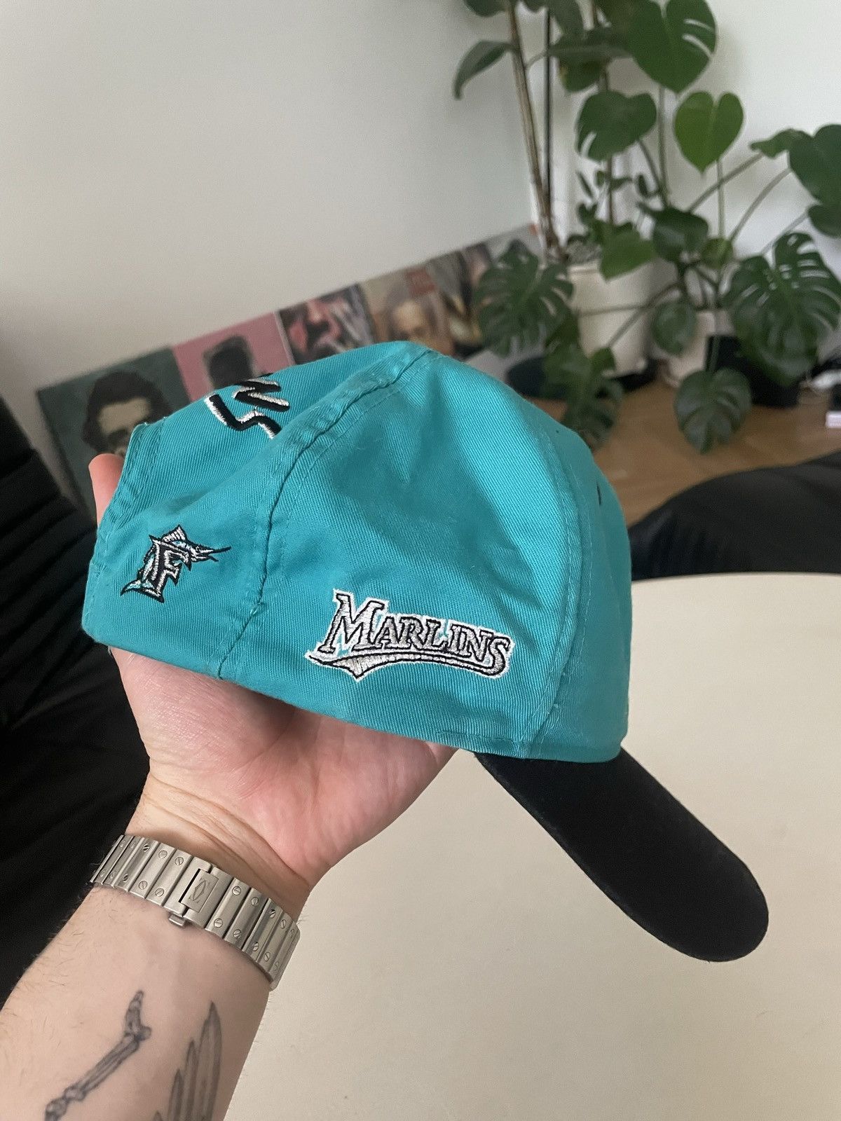 MLB Vintage 90s Florida Marlins embroidered MLB snapback hat Size ONE SIZE - 3 Thumbnail