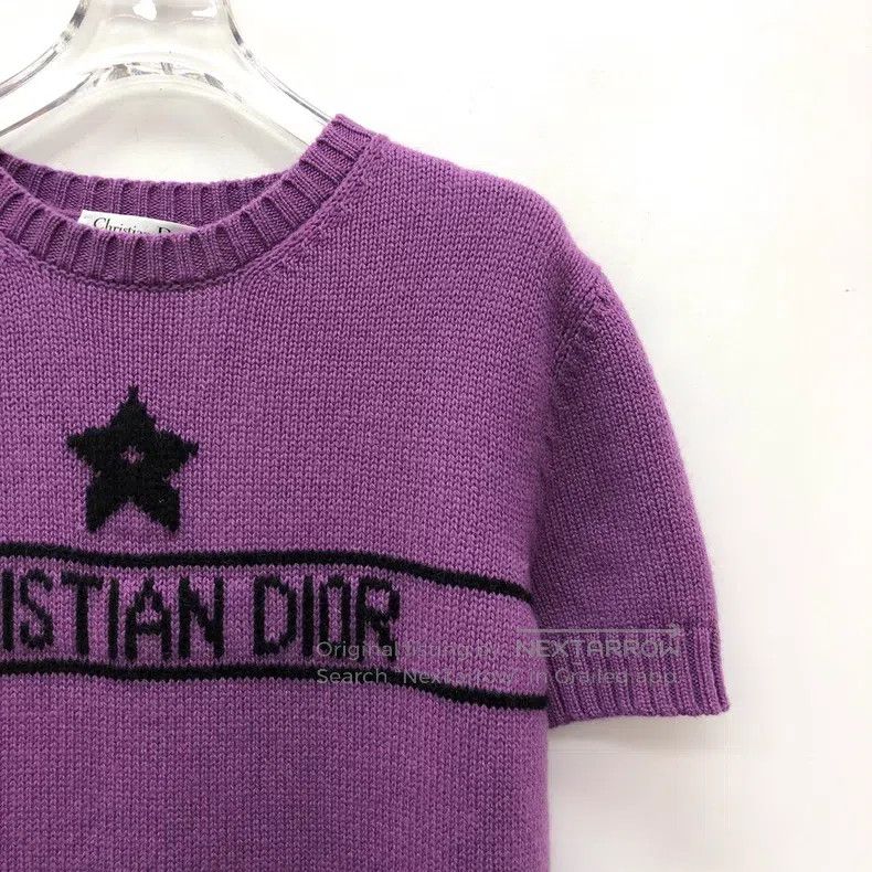Dior Dior Dark purple five-pointed star logo letter inlaid cash Size S / US 4 / IT 40 - 3 Thumbnail