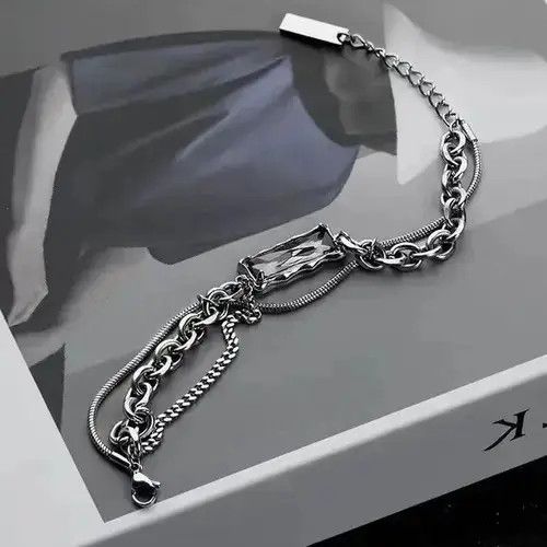 Jewelry Layered Black Crystal Charm Bracelet Size ONE SIZE - 3 Thumbnail