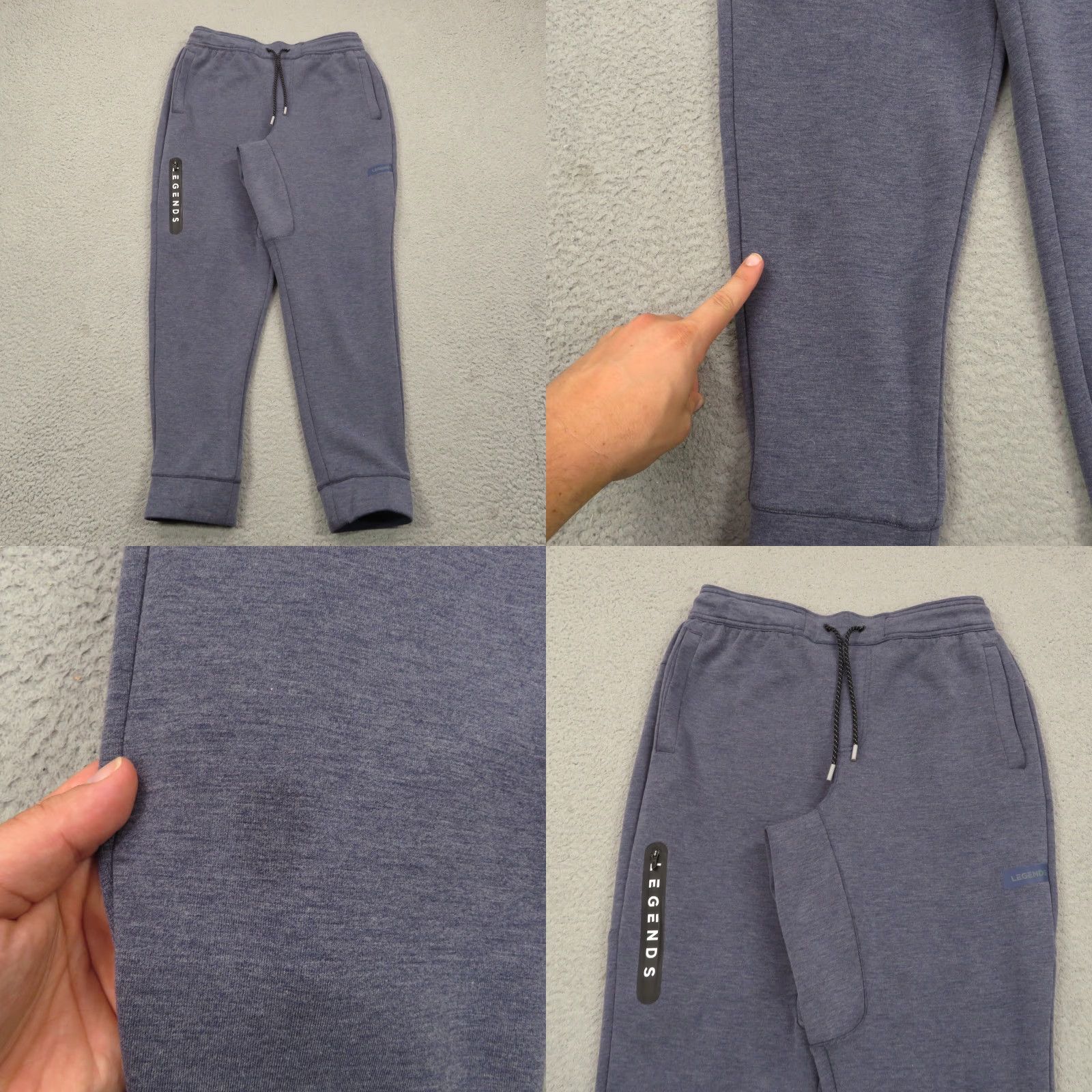 Vintage Legends Hawthorne Track Sweat Suit Men Large Hoodie Jogger Pant Hooded Tech Knit Jacket Set Includes Activewear 2 Piece Blue Modern Sports Size US L / EU 52-54 / 3 - 8 Thumbnail
