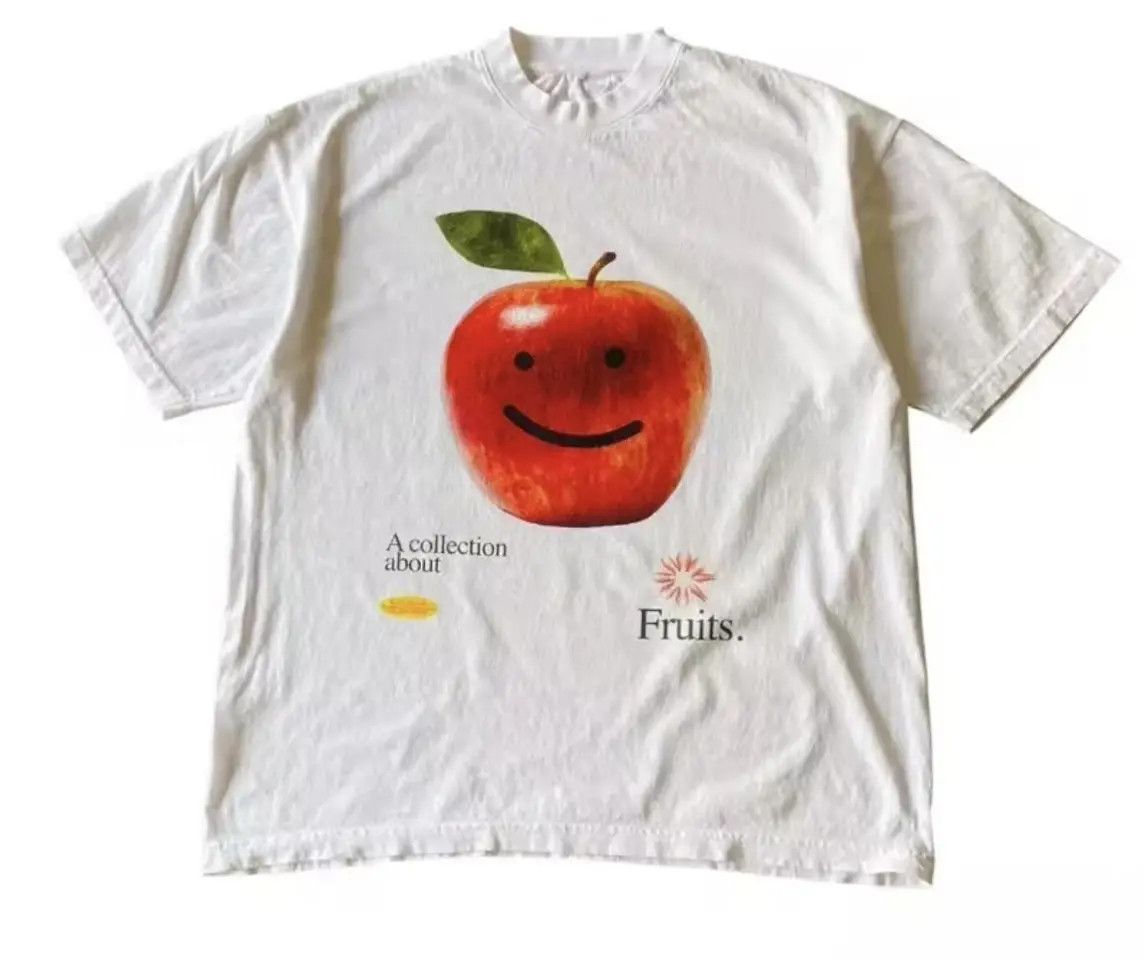 Japanese Brand Streetwear Retro Apple Fruit Graphic White T-Shirt Punk Size US S / EU 44-46 / 1 - 1 Thumbnail