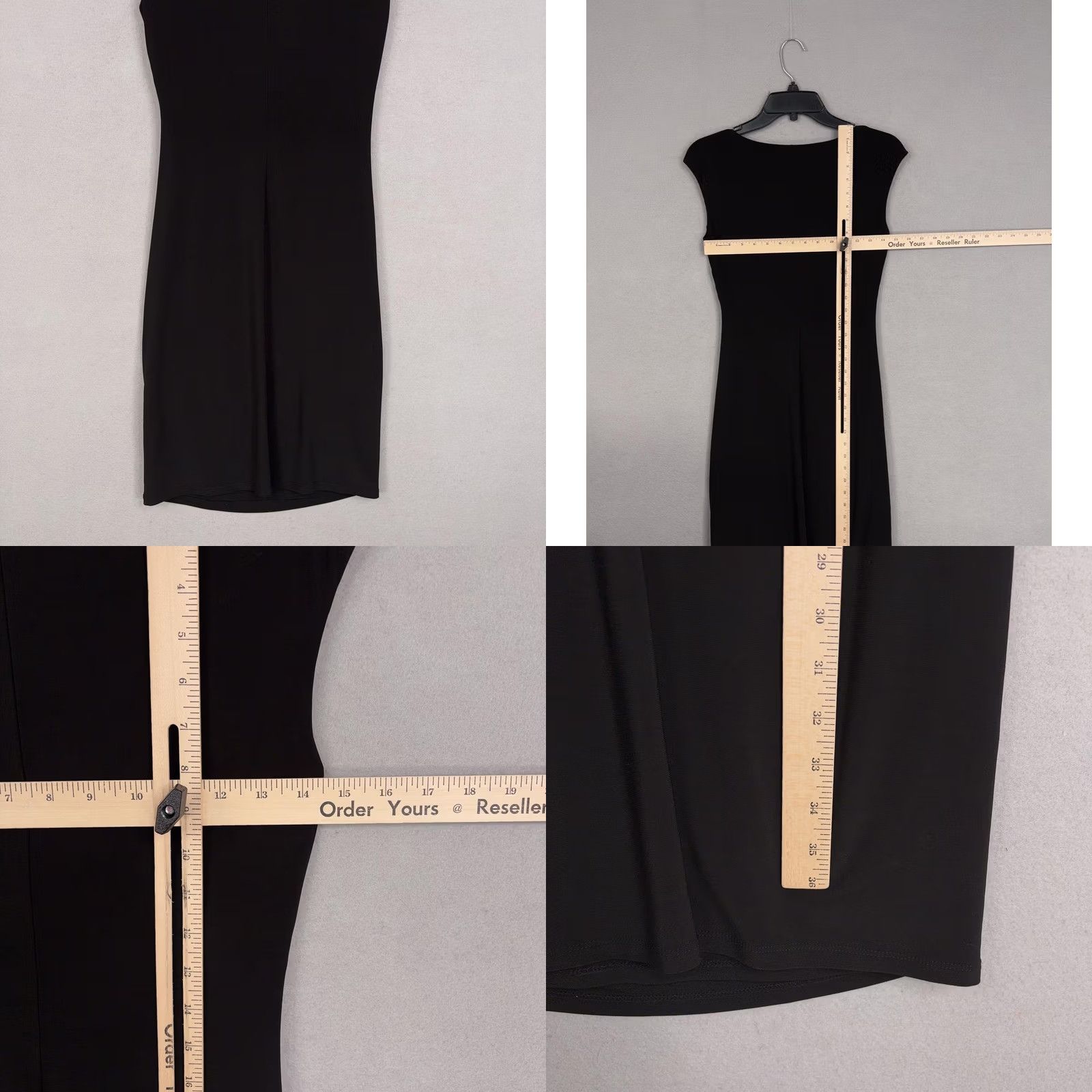 Ralph Lauren Lauren Ralph Lauren Dress Womens 4 Black Cowl Neck Ruched Sheath Knee Length LBD Shirt+Dress Size S / US 4 / IT 40 - 8 Thumbnail