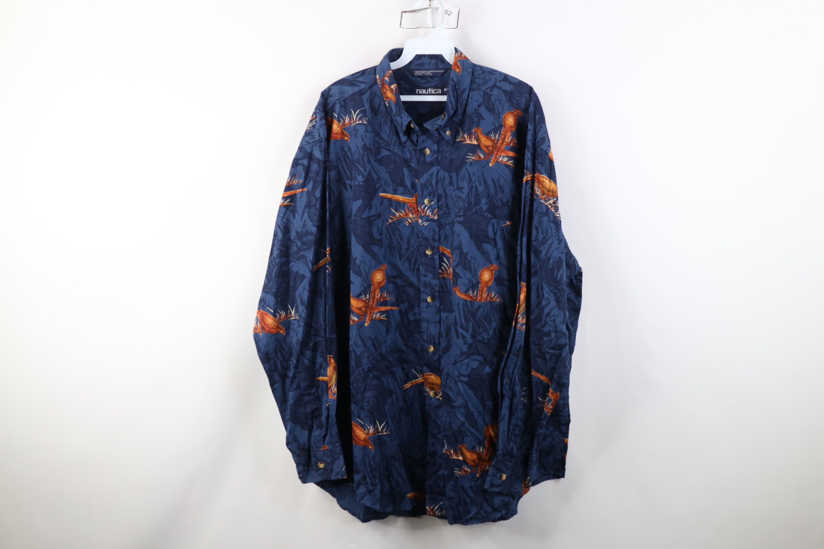 Nautica Vintage 90s Nautica Pheasant Bird All Over Print Shirt Size US XL / EU 56 / 4 - 1 Thumbnail