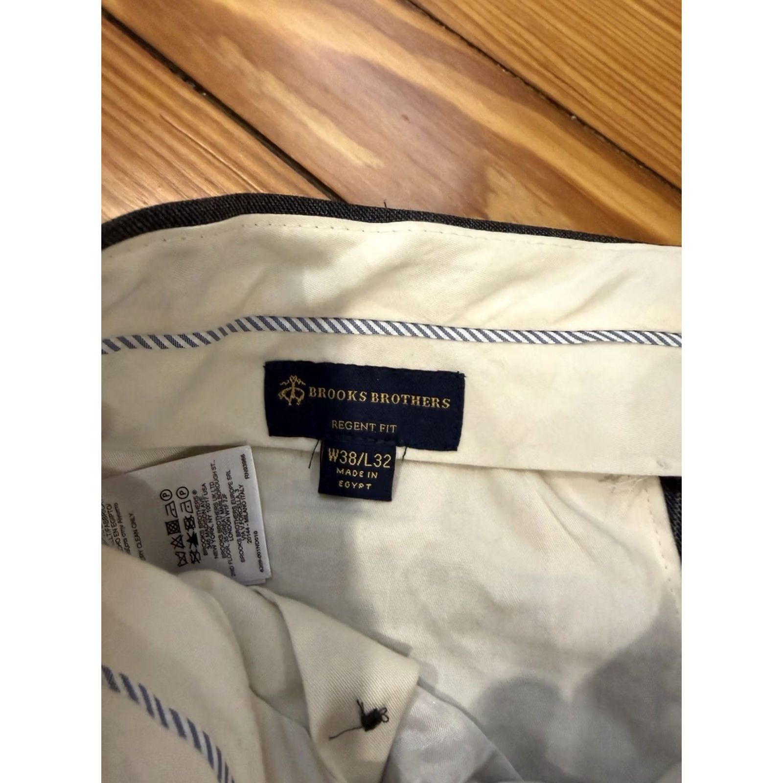 Brooks Brothers Brooks Brothers Explorer Regent Fit Suit Mens 44L Gray Striped Wool 38 X 32 Size 44R - 4 Thumbnail