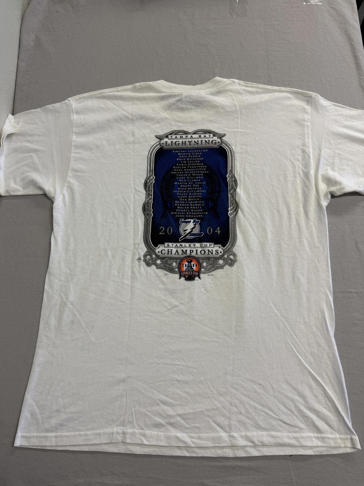 Gildan Vintage NHL Tampa Bay Lightning Stanley Cup Champions 2004 Size US XL / EU 56 / 4 - 2 Thumbnail
