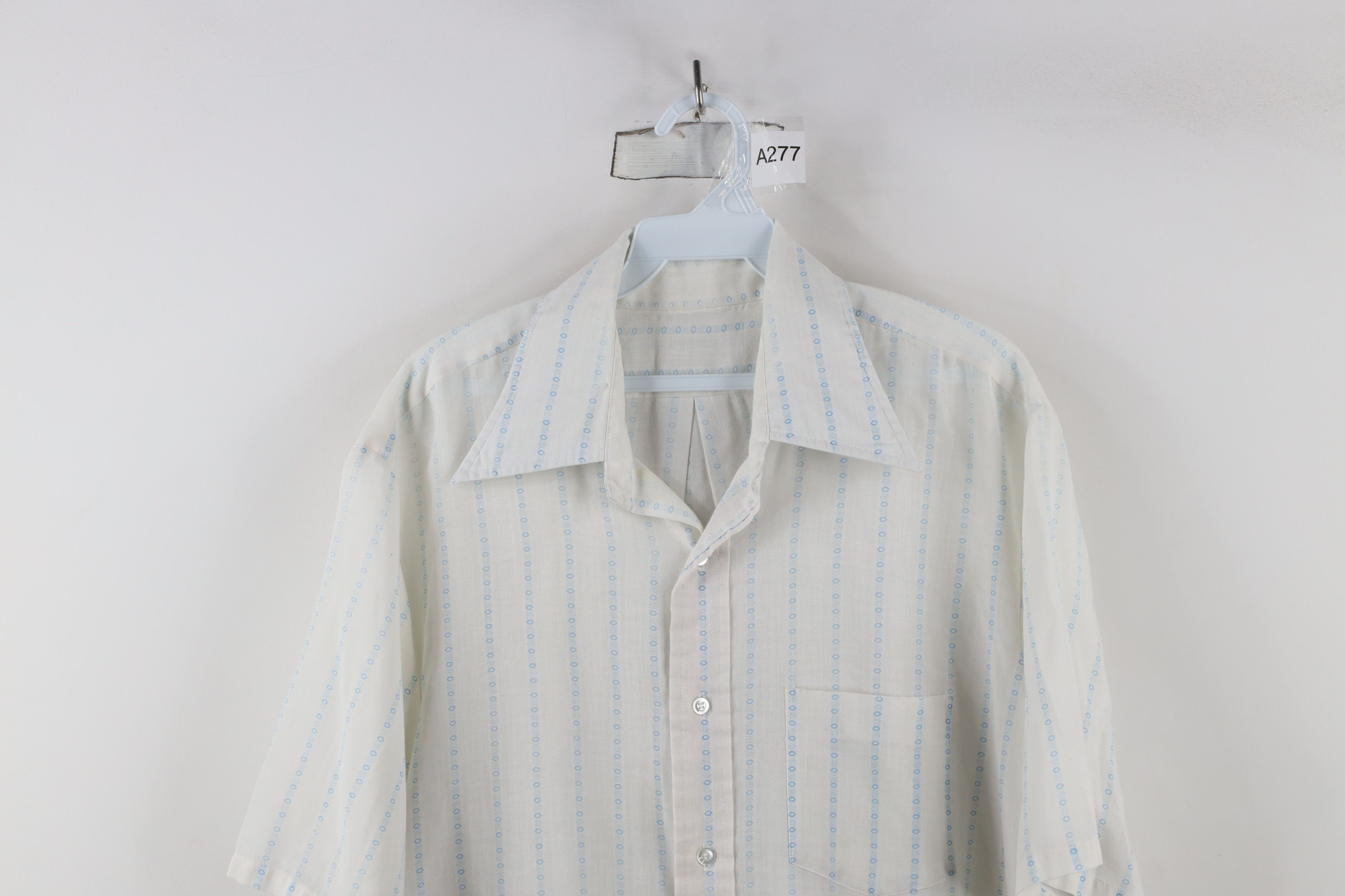 Vintage Vintage 60s Streetwear Geometric Short Sleeve Collared Shirt Size US M / EU 48-50 / 2 - 2 Thumbnail