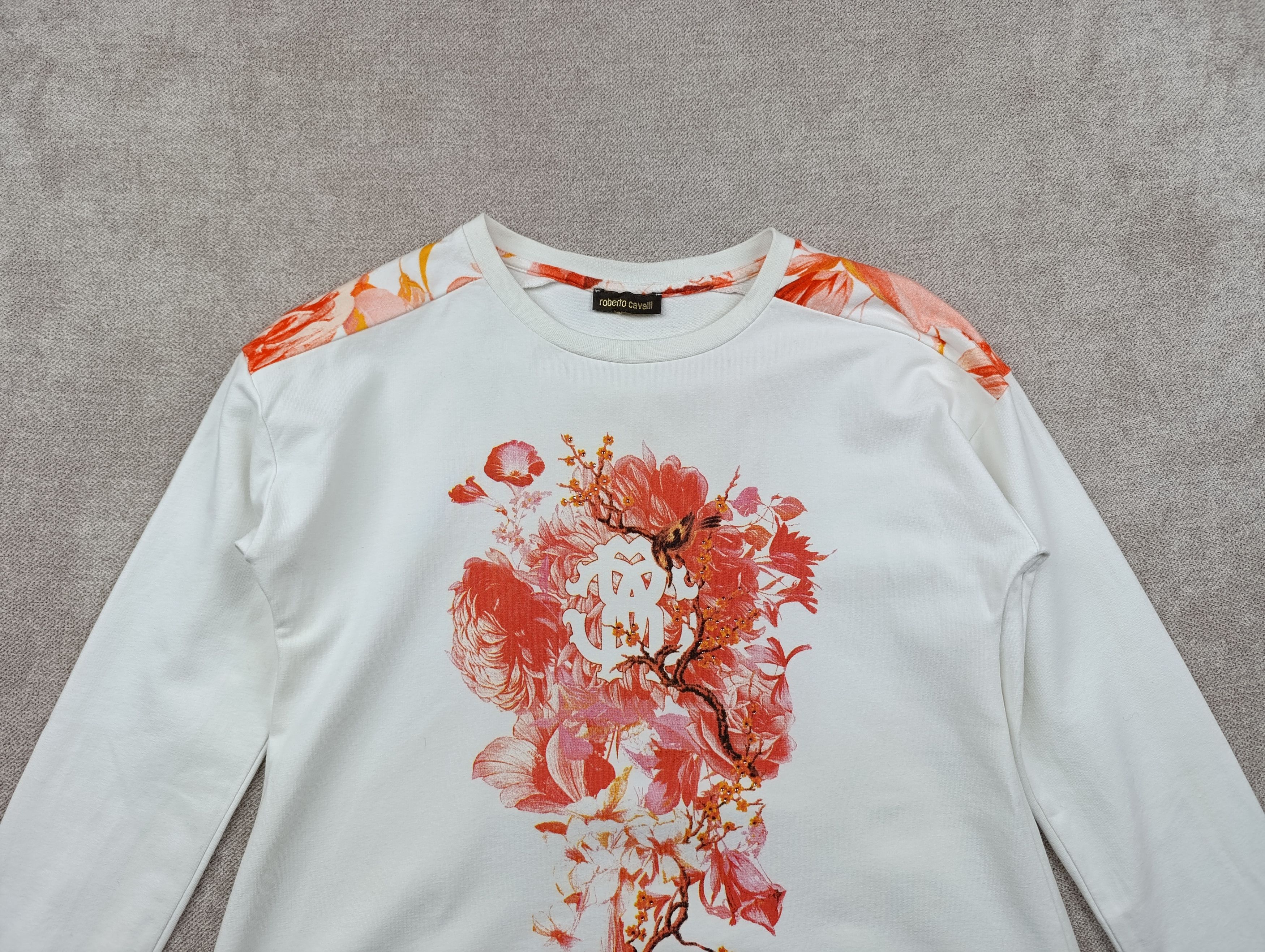 Roberto Cavalli ROBERTO CAVALLI WOMENS FLORAL PRINT SWEATSHIRT Size S / US 4 / IT 40 - 2 Thumbnail