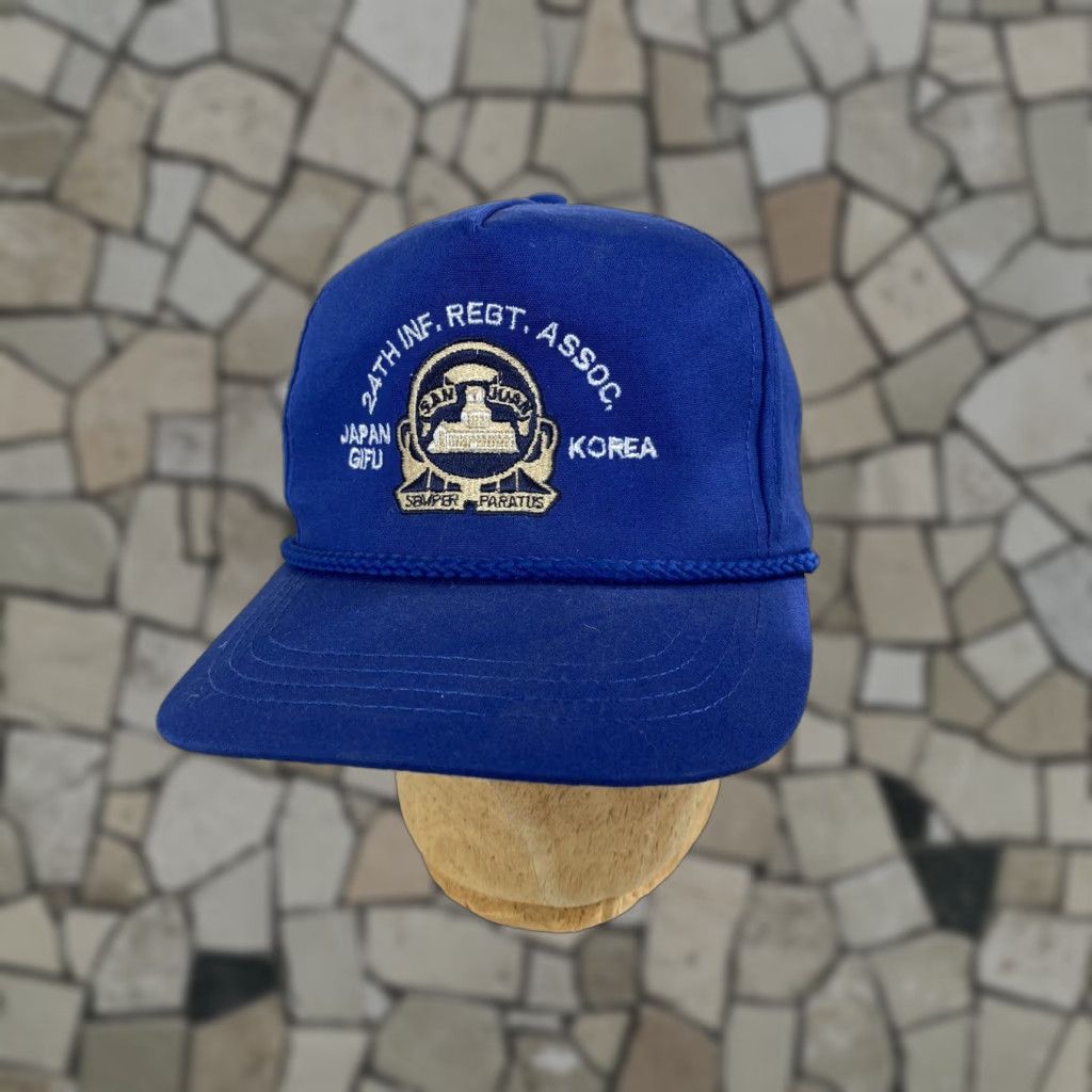 Vintage VINTAGE HaT Trucker Cap 24th Inf. Regt. Assoc. Hat Korean War Veteran Mens Size ONE SIZE - 1 Thumbnail