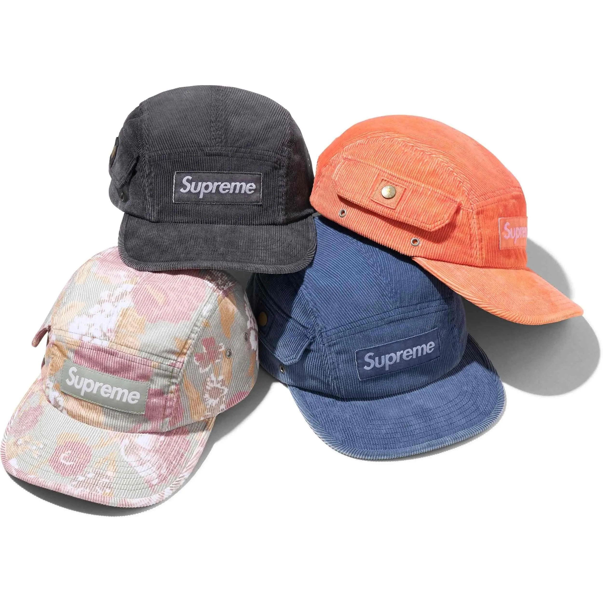 Supreme Supreme Corduroy Pocket Camp Cap Black Bogo Box Logo Size ONE SIZE - 10 Thumbnail