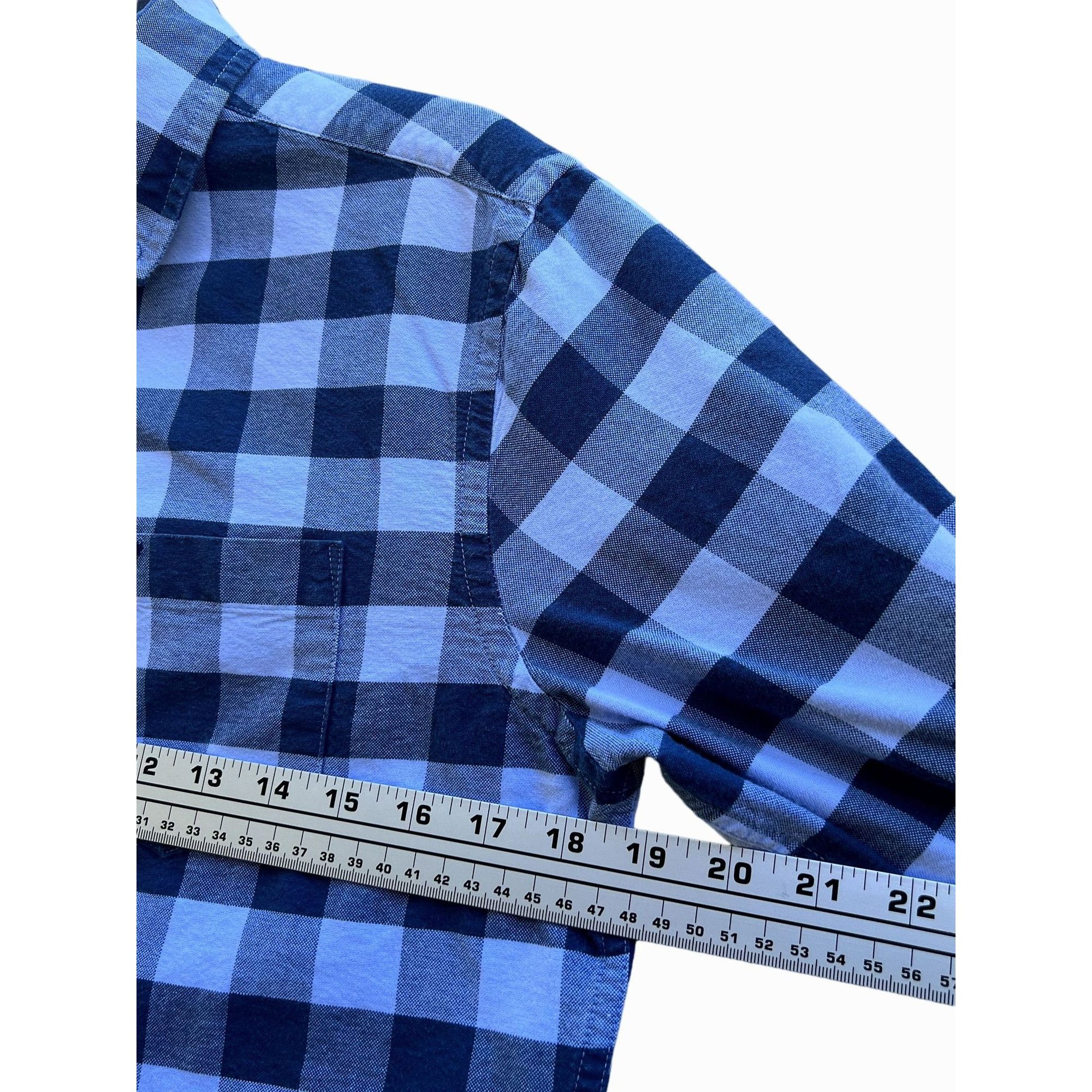 Other American Eagle - Long Sleeve Plaid Men's Shirt - Blue - Extr Size US XS / EU 42 / 0 - 4 Thumbnail
