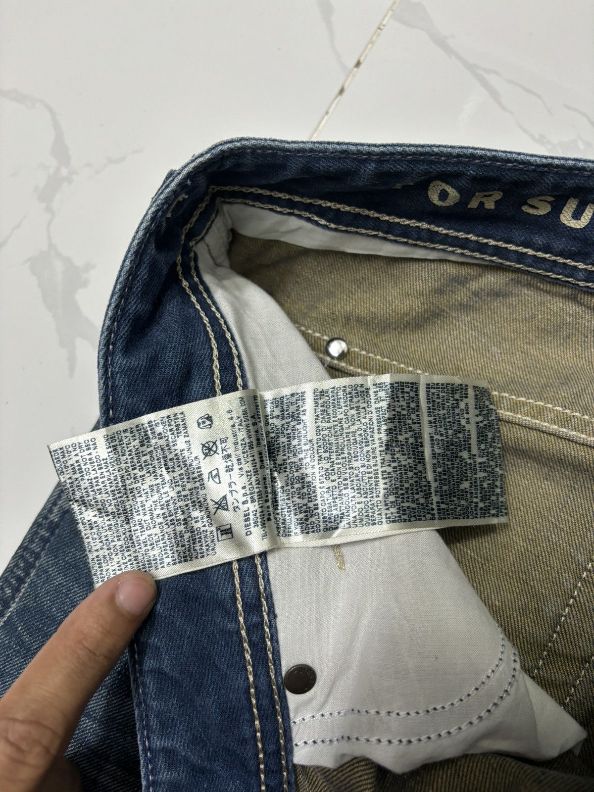Diesel × Jean Vintage Diesel Blue Jeans Distressed Denim Size US 31 - 15 Thumbnail